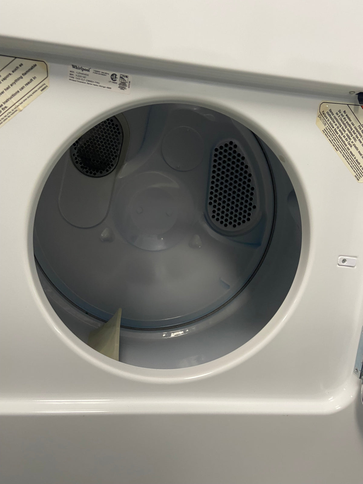 White 27” Whirlpool YLER4634EQ2 Dryer (Refurbished)