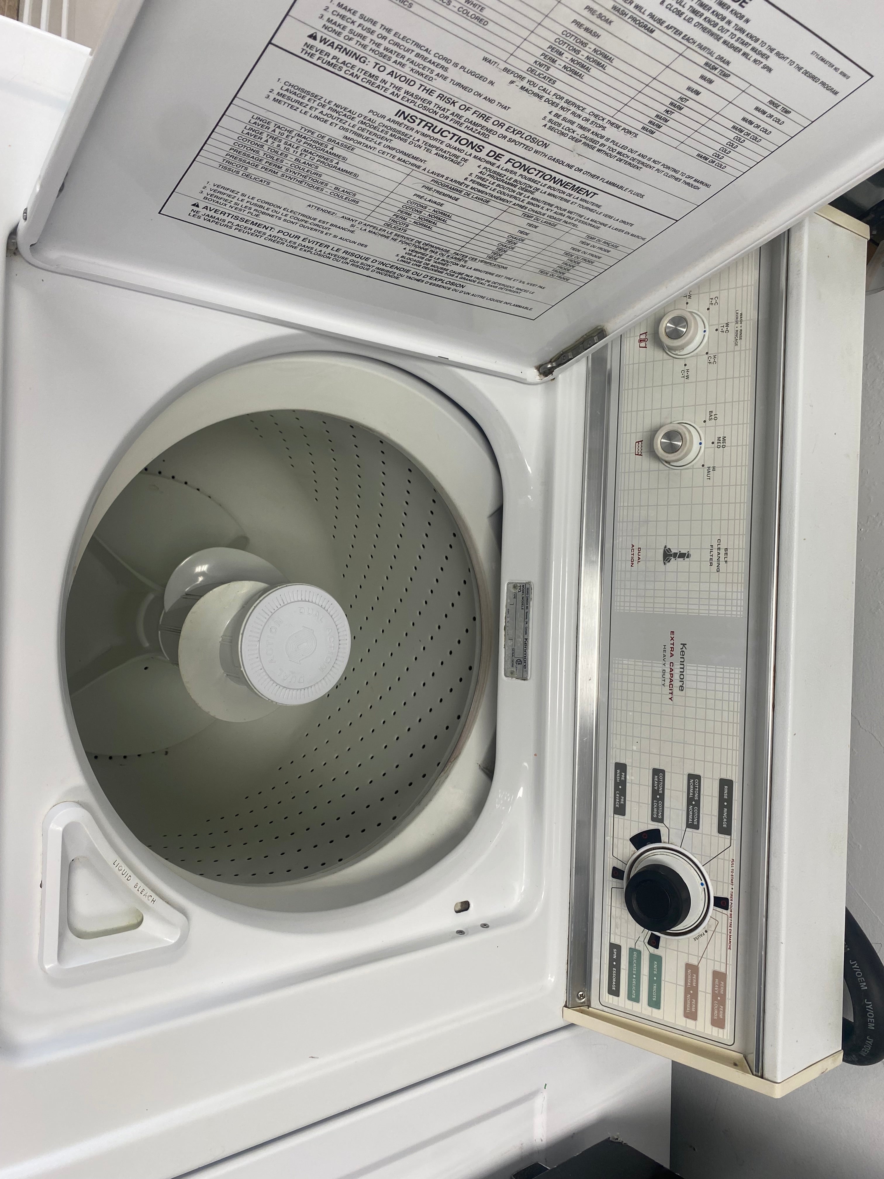 27" Kenmore heavy duty top load washer with agitator "refurbished" Direct drive