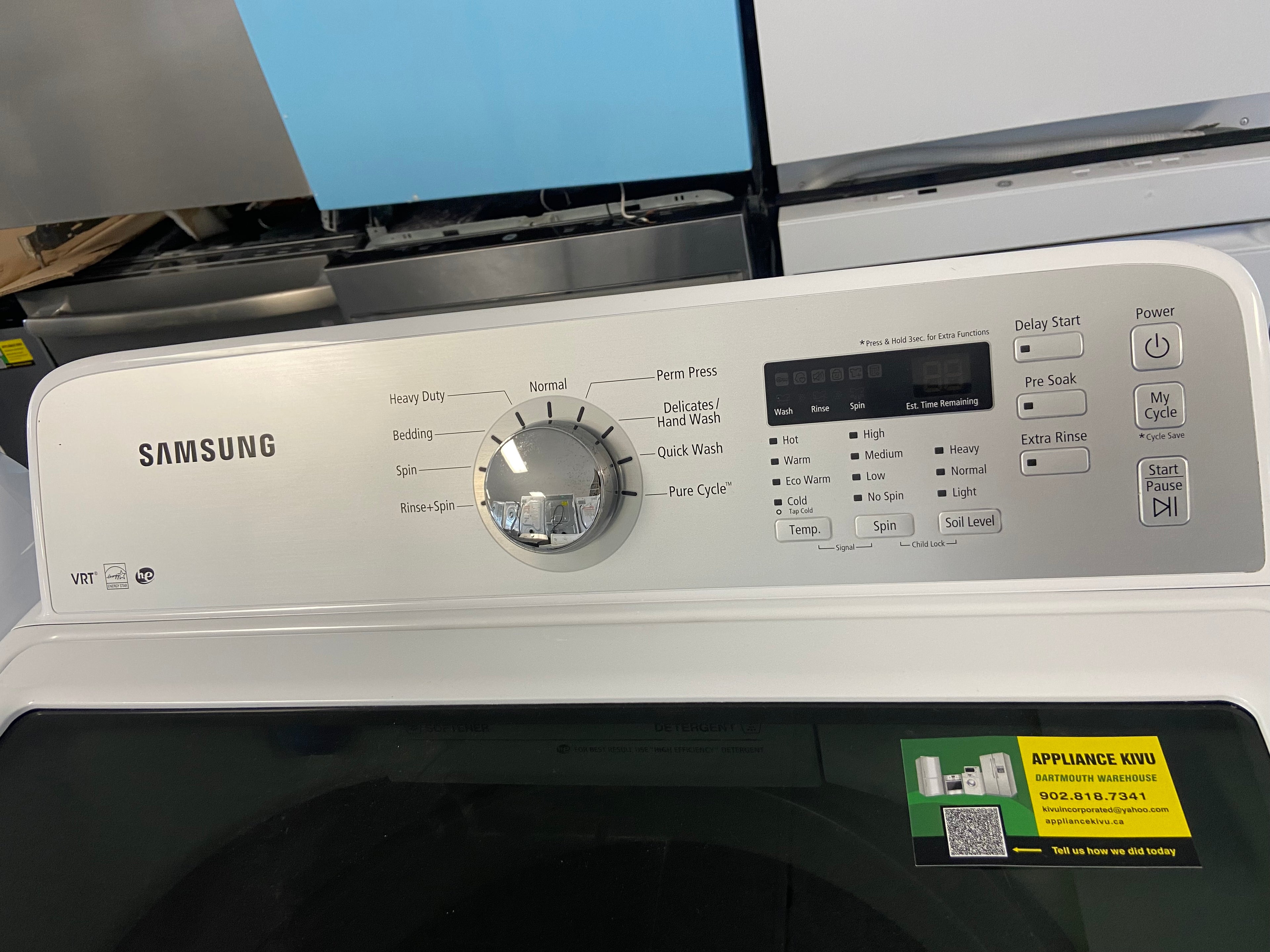 27 inch Large Capacity Samsung Washer WA422PRHDWR and Dryer D45H7000EW side by side set "refurbished"