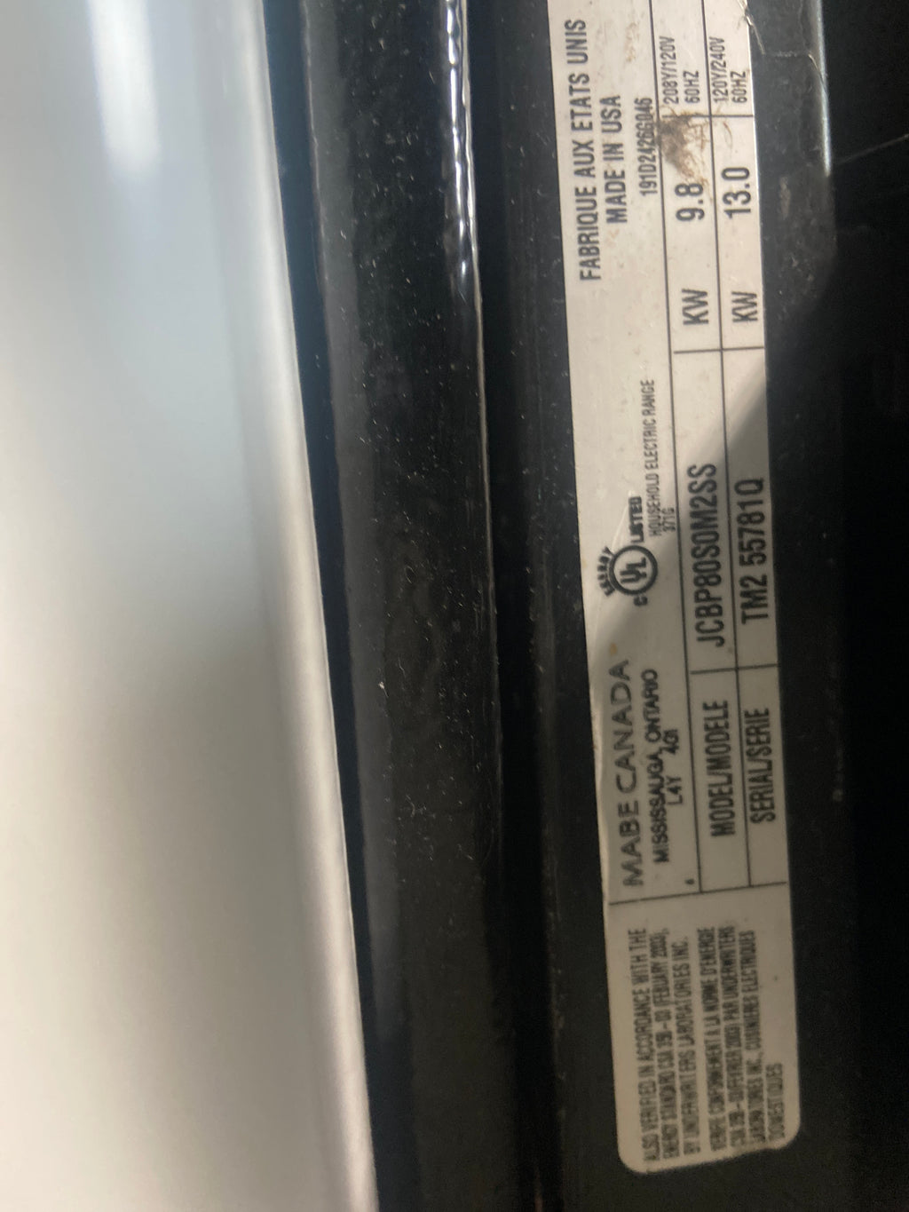 GE glass top stove, JCBP80S0M2SS, “Refurbished”, 3 Months Warranty