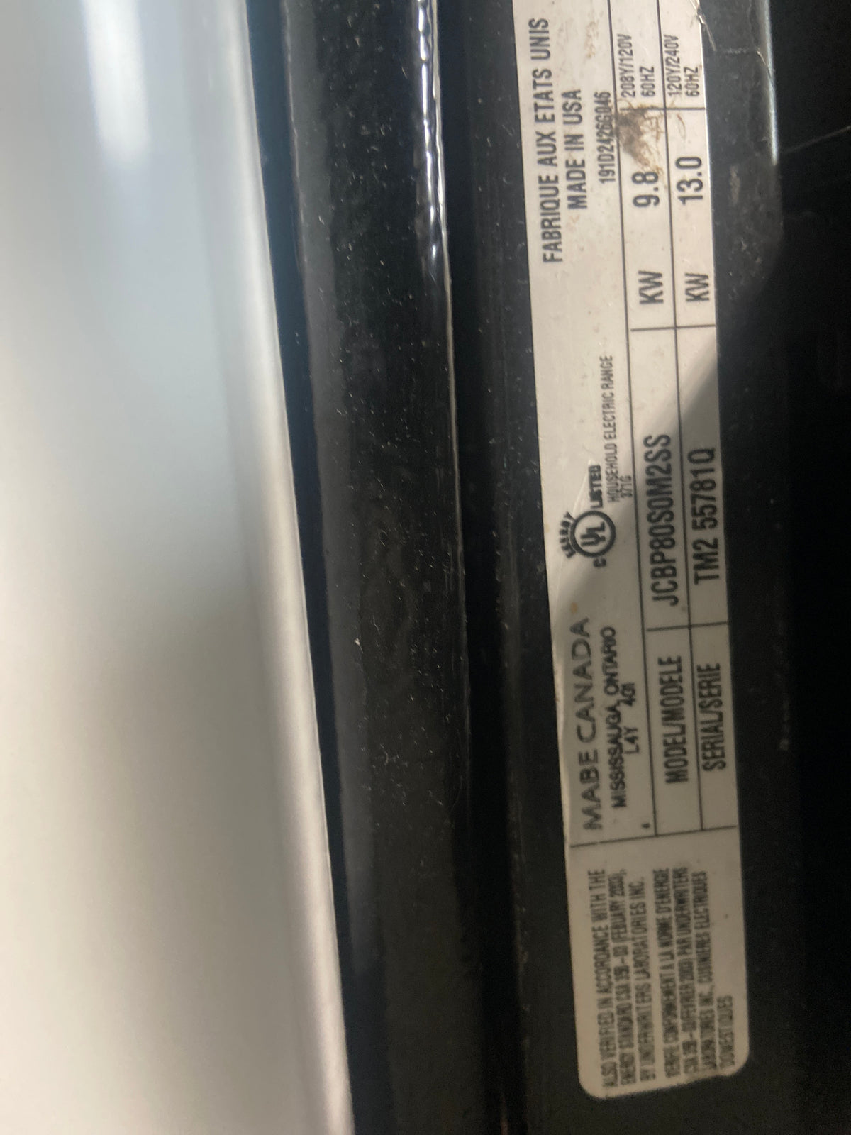 GE glass top stove, JCBP80S0M2SS, “Refurbished”, 3 Months Warranty