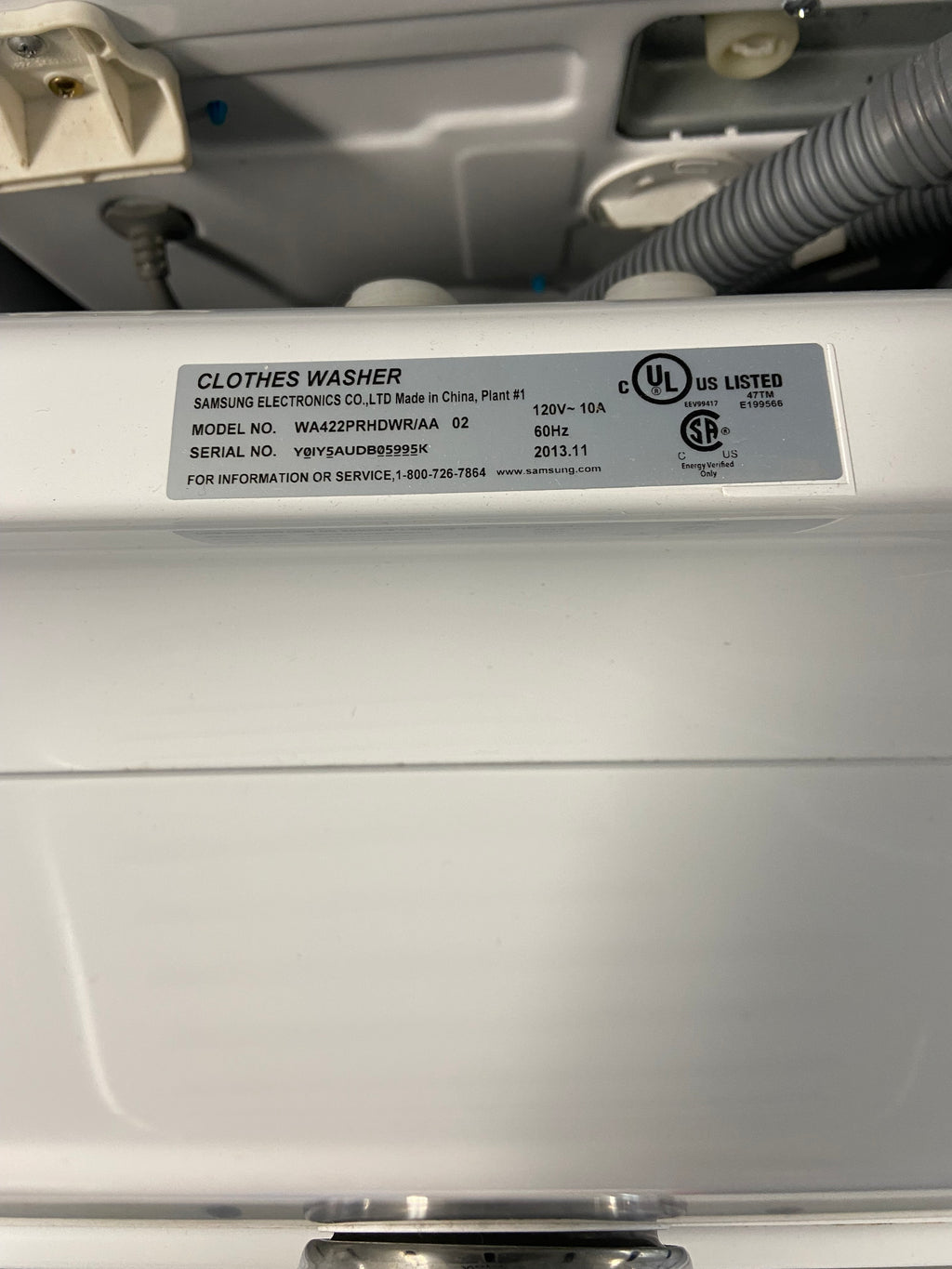 Samsung WA422PRHDWR/AA Top Load Washer, 1 RPM Washer Spin Speed, 9 Wash Cycles, 5 Temperature Settings, Water Heater, White colour