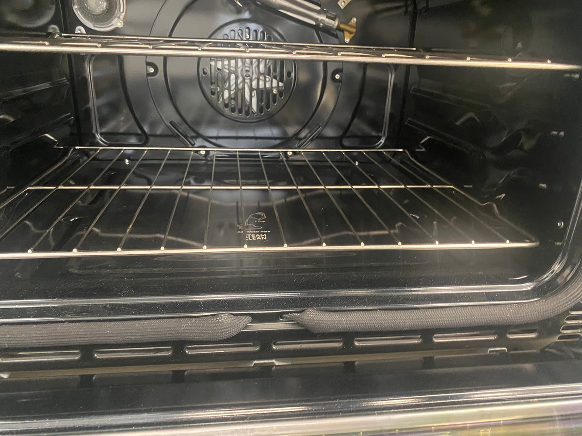 30” GE propane slide in stove "New", Stainless, Double oven