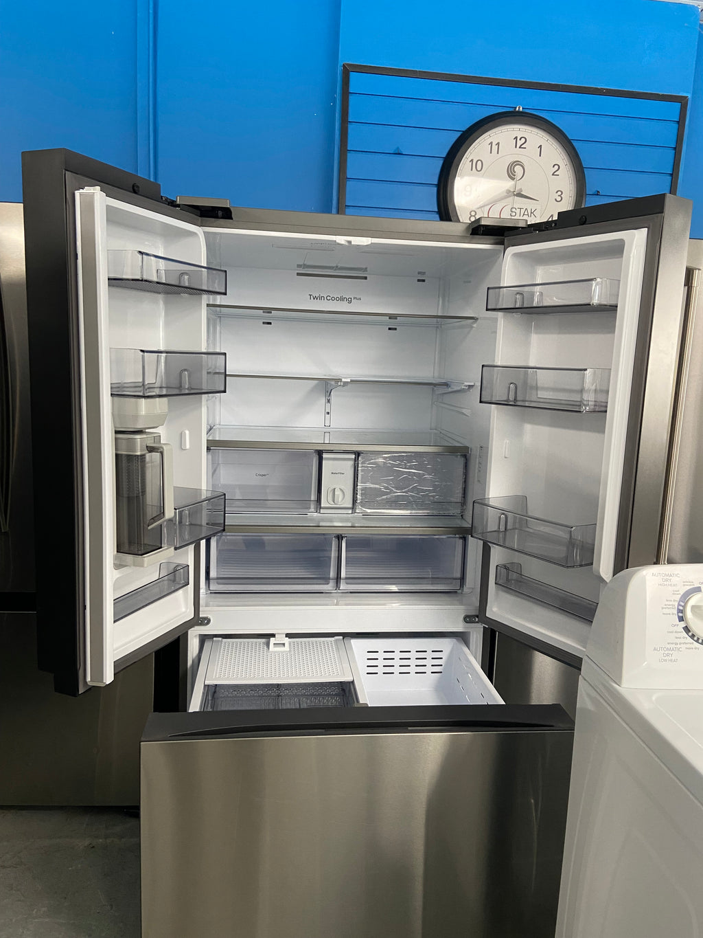 Samsung RF30BB6200QLAA French Door Refrigerator, 36 inch Width, 30.1 cu. ft. Capacity, Water Dispenser (Interior), Ice Dispenser (Freezer Located)