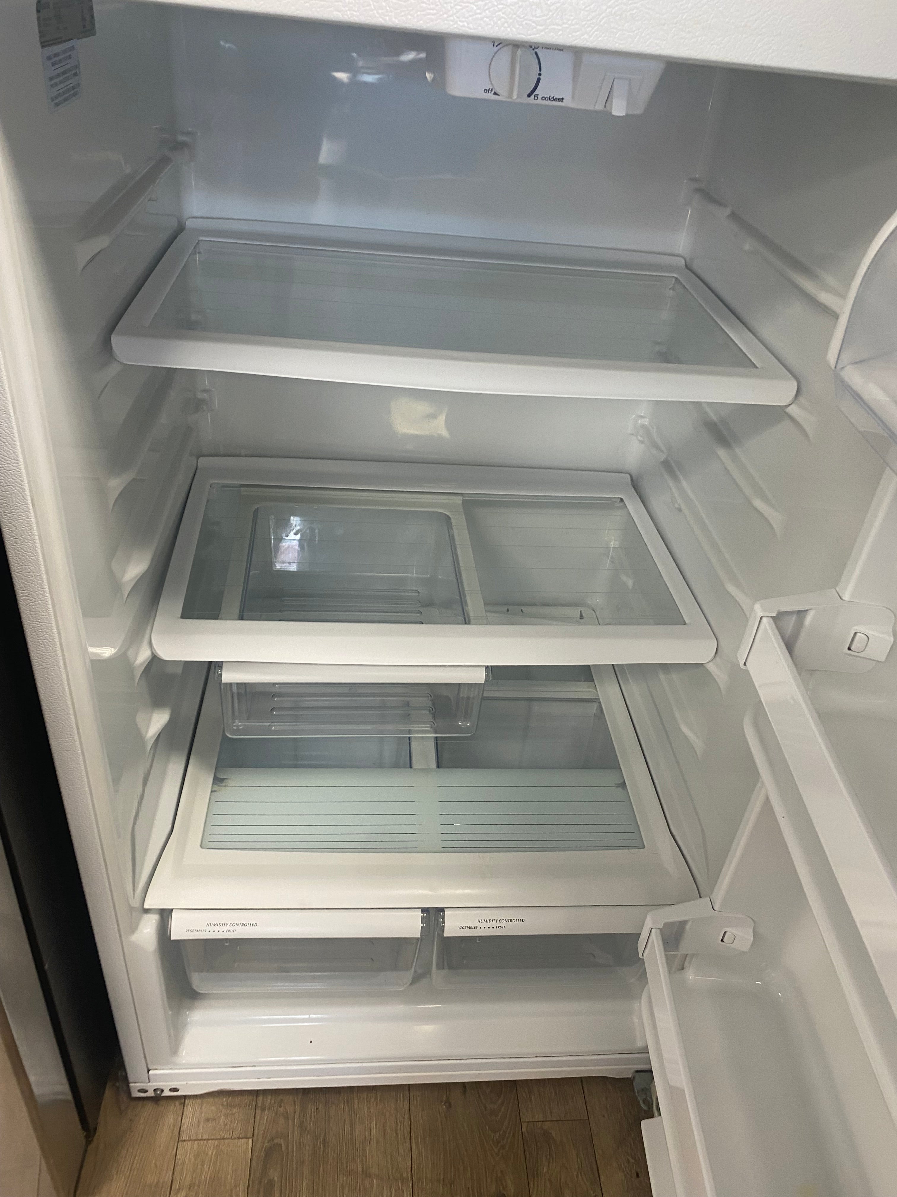 Maytag white fridge, "Refurbished"