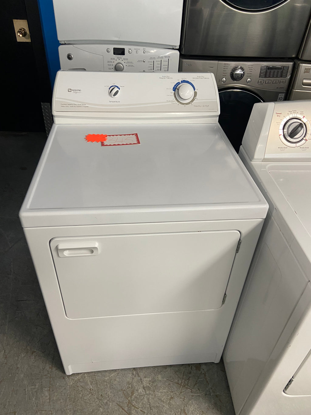 White Maytag PYE2300AZW Dryer (Refurbished)