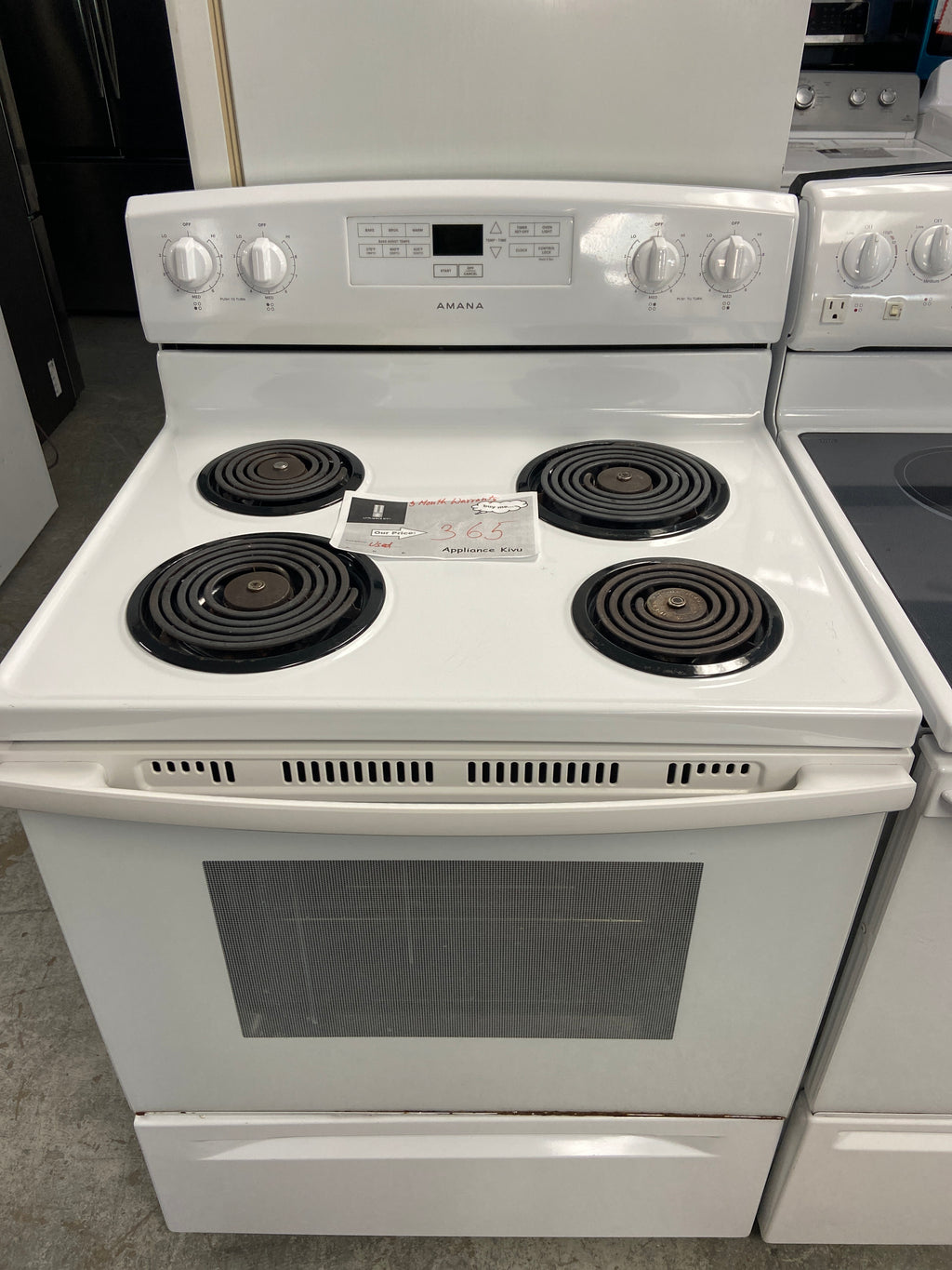 Amana 30" Electric Freestanding Coil Top Range White - YACR4303MFW5