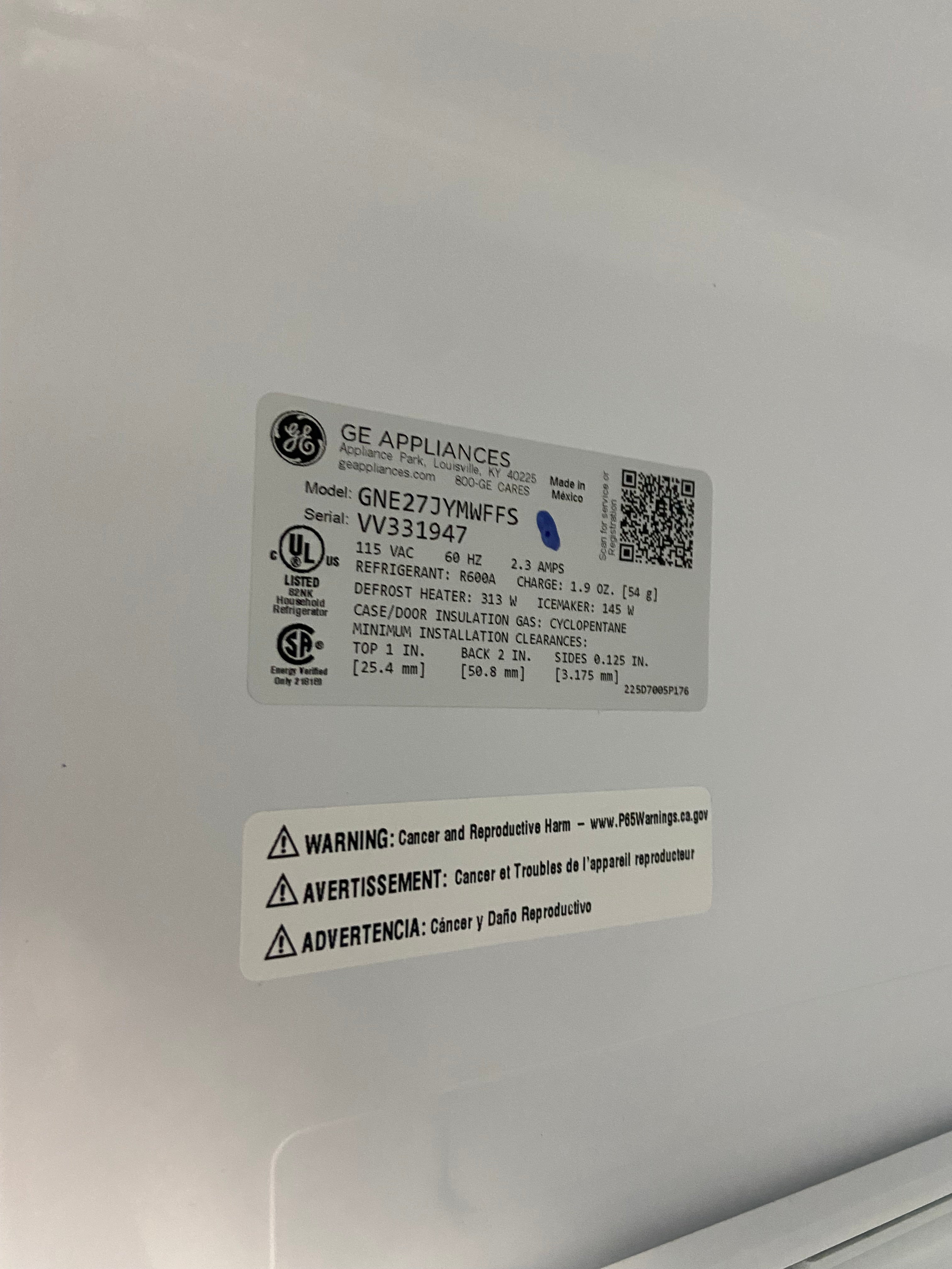 GE double door Stainless Fridge