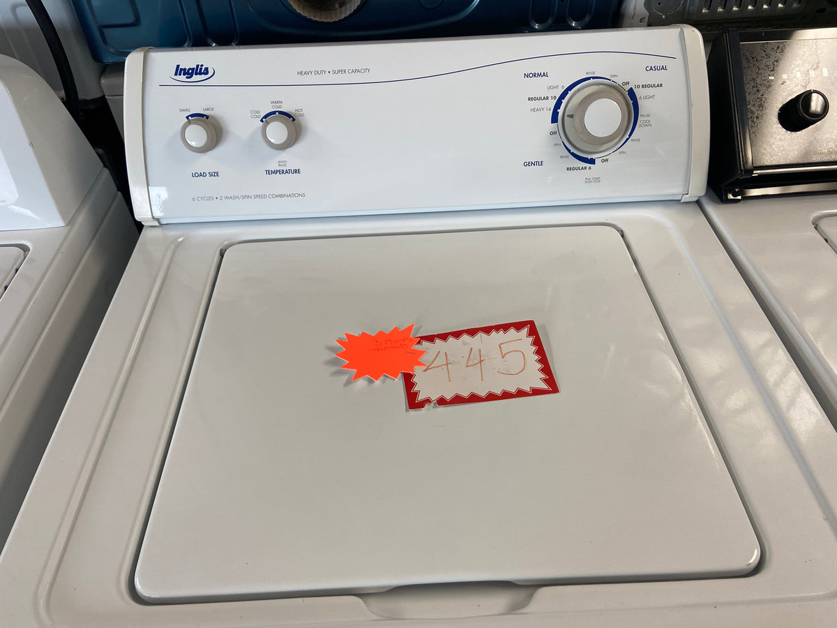 White 27” Inglis IM42000 Top Load Washer (Refurbished)