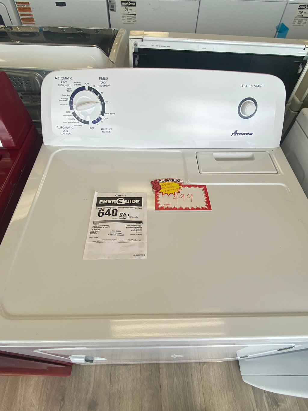 Amana White dryer "Brand New", Factory Warranty