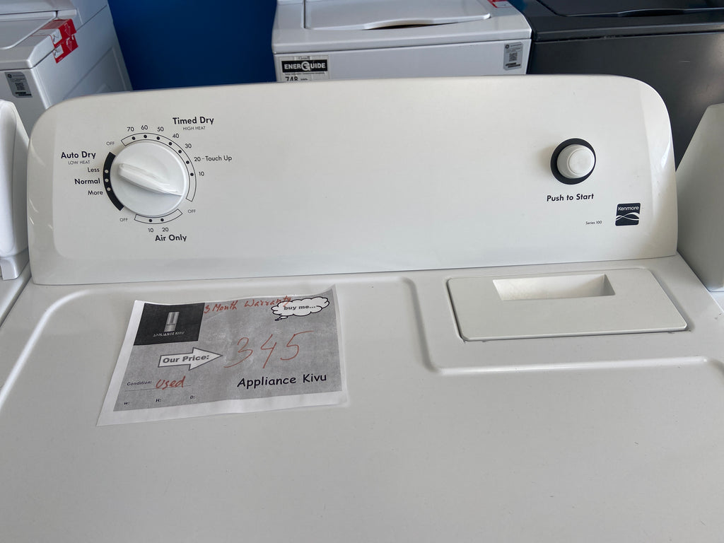 Kenmore white dryer, “Refurbished”, 3 Months Warranty