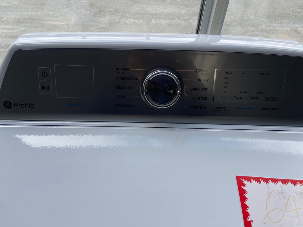 GE Profile PTD60EBMR0WS Electric Dryer, 7.4 cu. ft. Dryer Capacity, 12 Dry Cycles