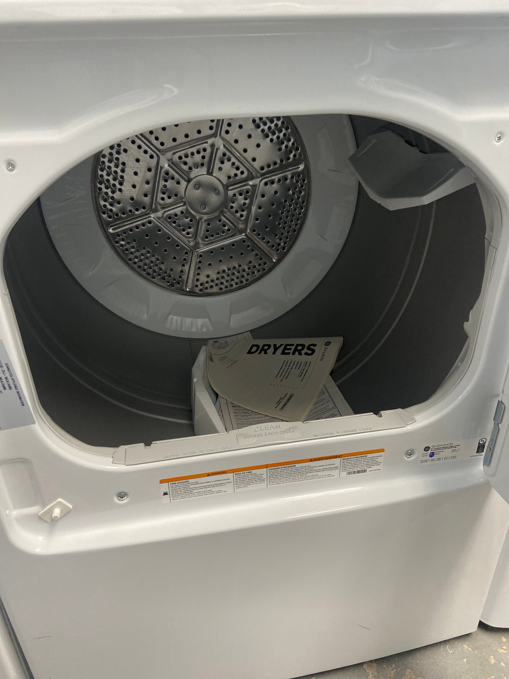 Ge Profile white dryer, “Open Box”, 6 Months Warranty