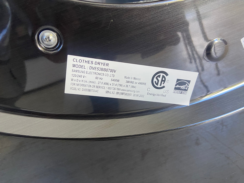 Black 27” Samsung Dryer(Refurbished)