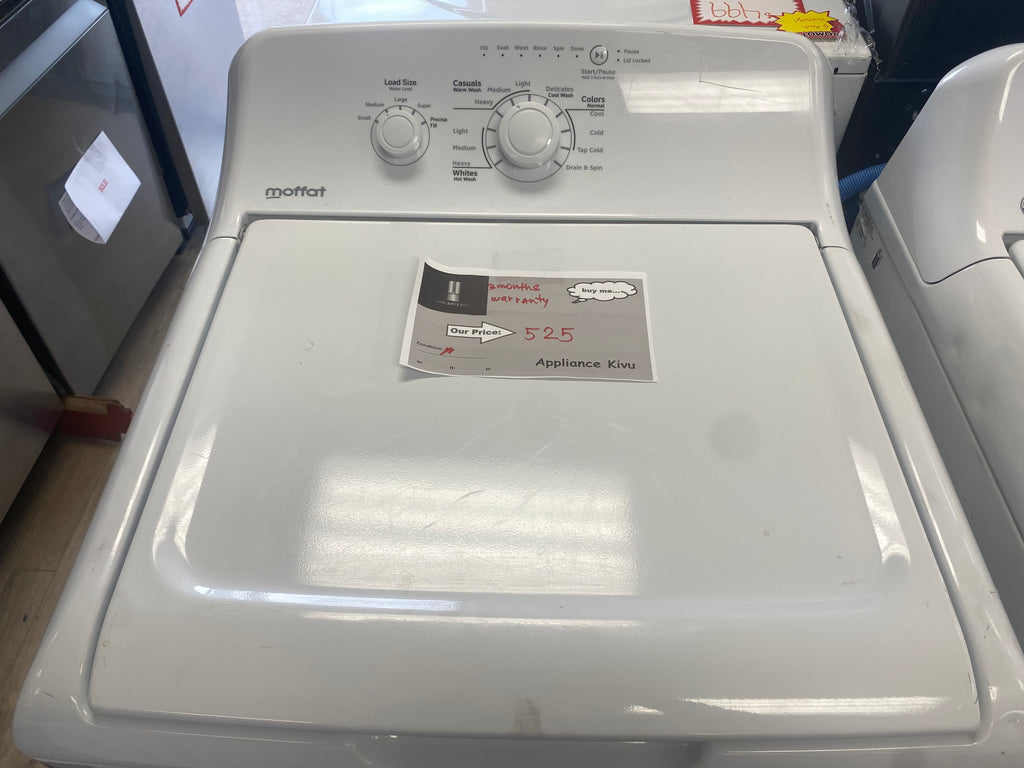 27” white Moffat Top Load Washer 4.8cuft “preowned”