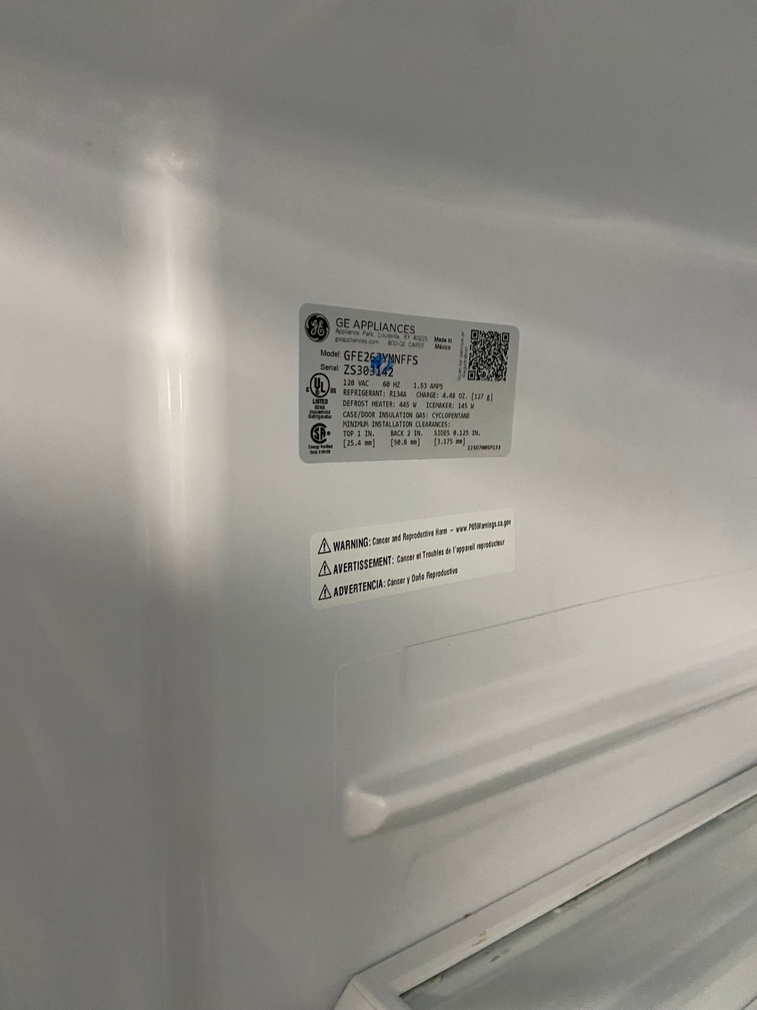 GE Stainless French door fridge