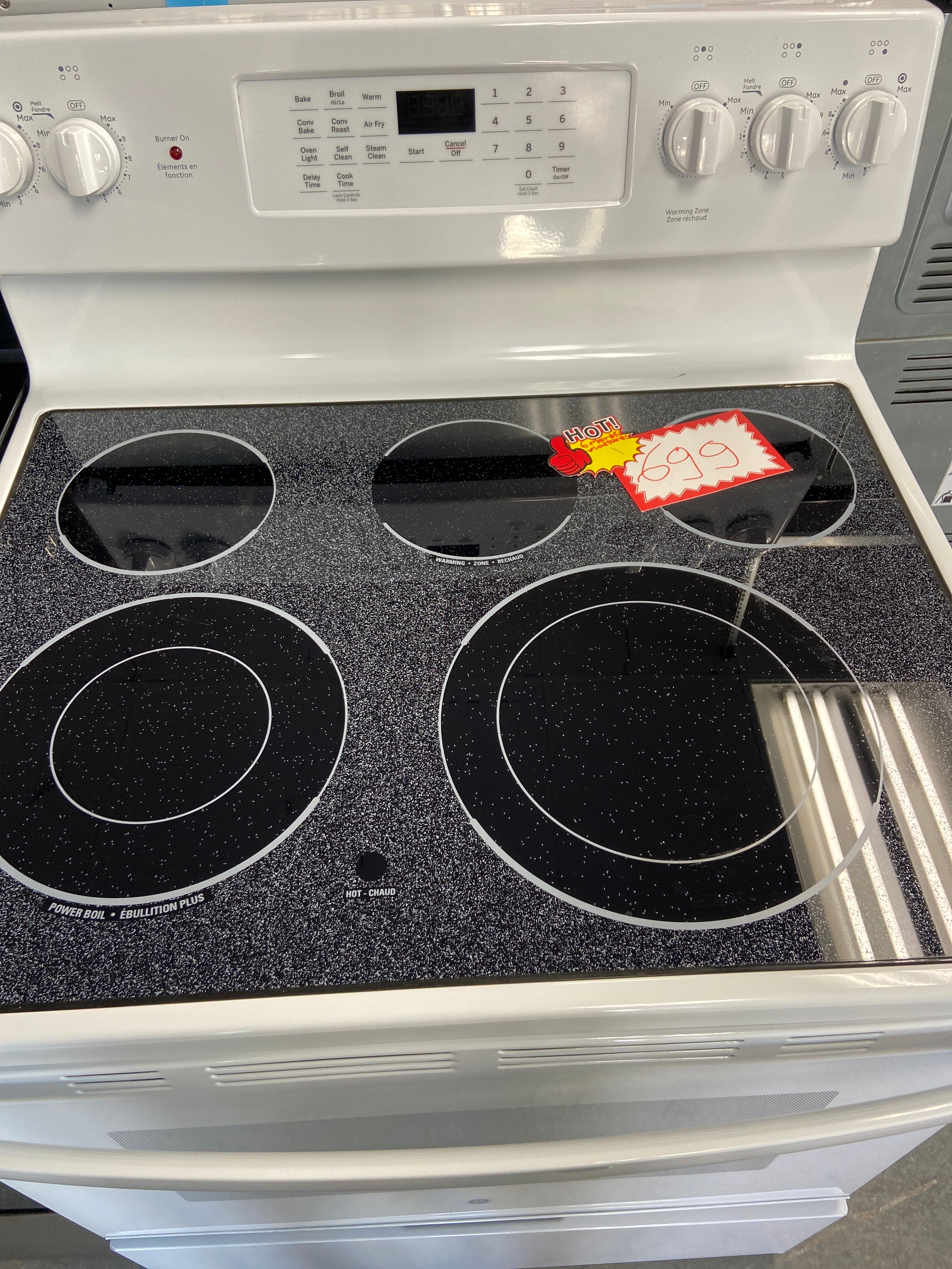 GE 30" Electric Slide-In Front Control Range with Storage Drawer White - JCS840DV1WW