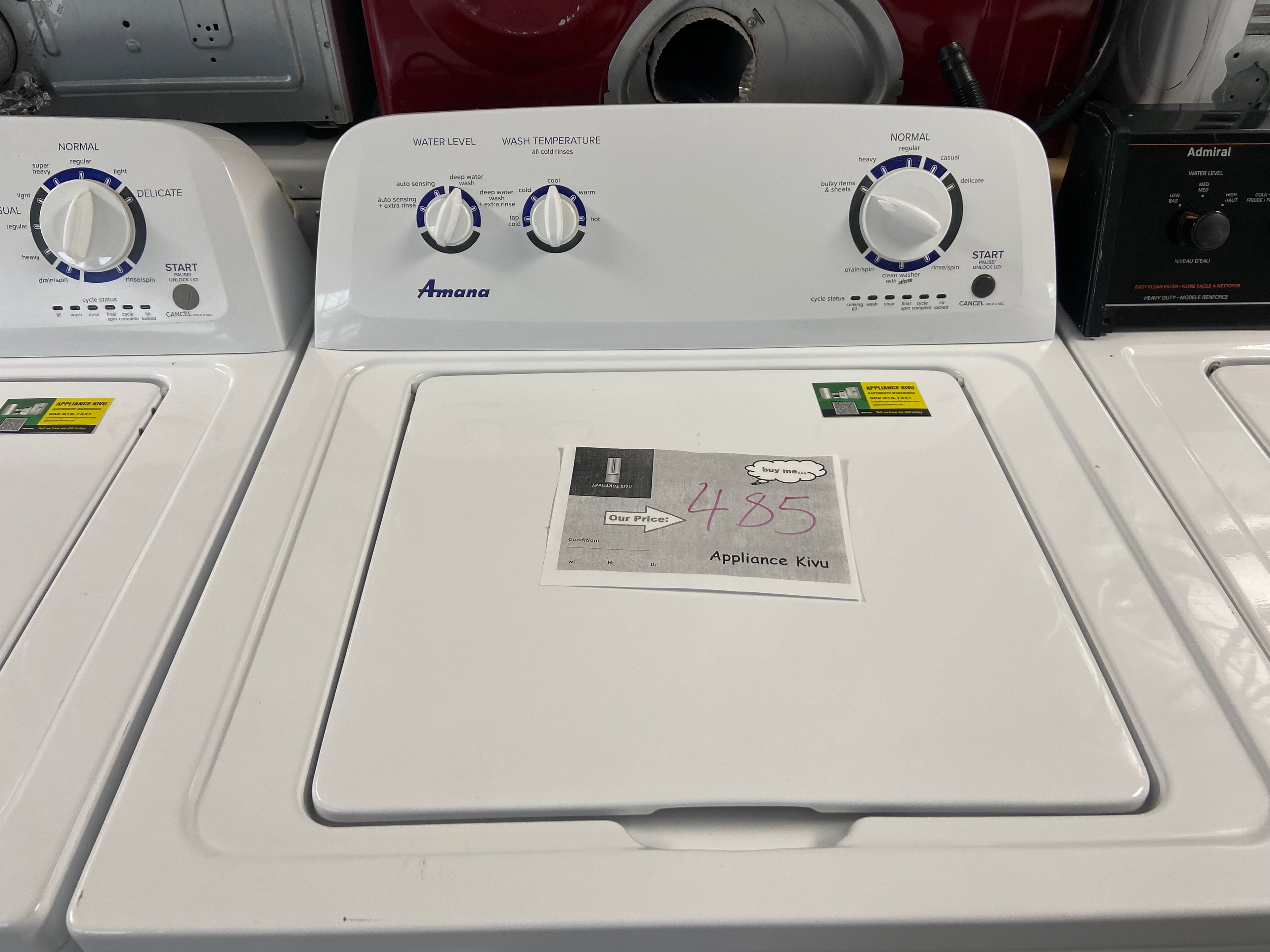 Amana NTW4516FW4 Top Load Washer, 700 RPM Washer Spin Speed, 8 Wash Cycles, 5 Temperature Settings, White colour