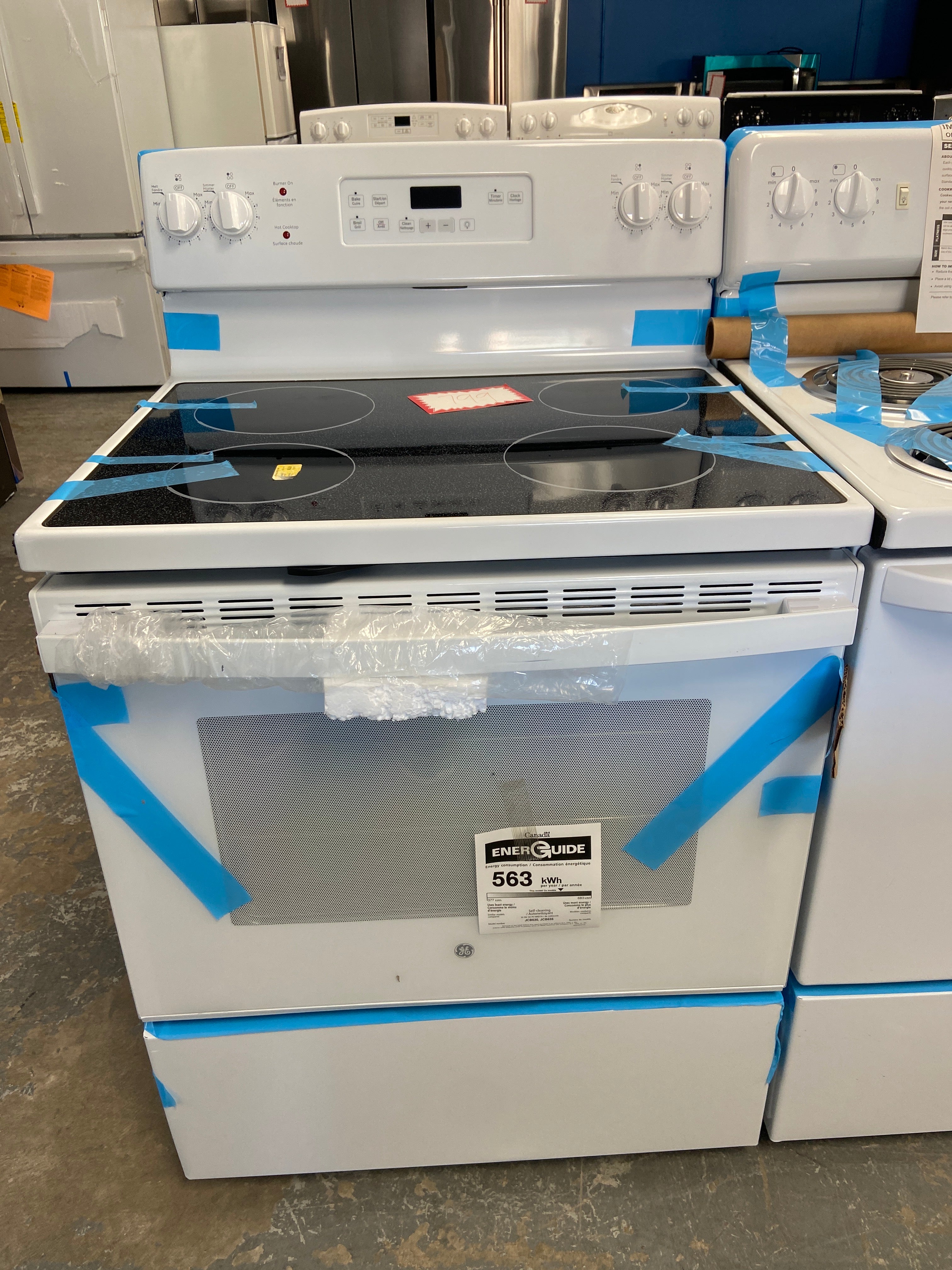 GE 30" Built-In Electric Cooktop White - JCB630DK9WW