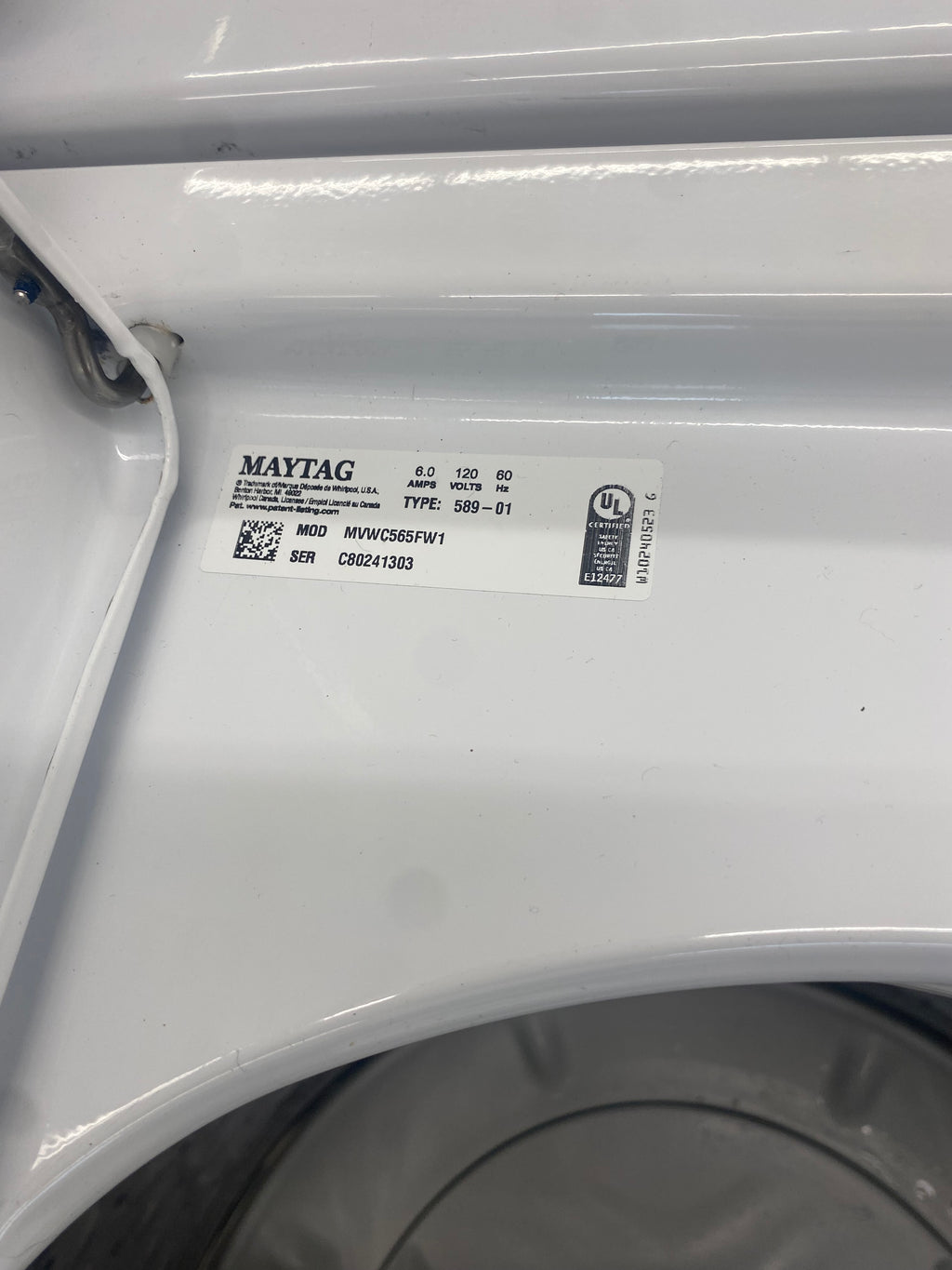 27” Maytag top load washing machine, White, "Refurbished"