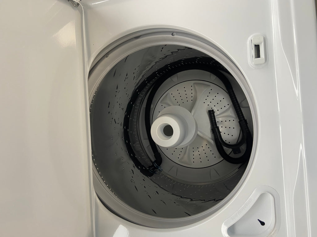 4.4 cu. ft. Top-Load Washer with High Efficiency Agitator, Measuring at a width of 29 inches, the Amana YNED4655EW1 Dryer