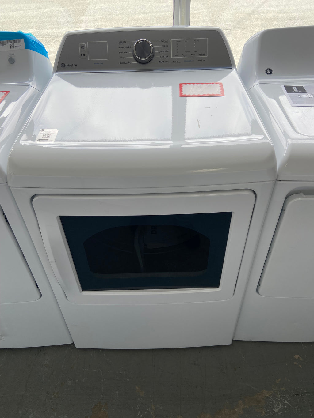 GE Profile PTD60EBMR0WS Electric Dryer, 7.4 cu. ft. Dryer Capacity, 12 Dry Cycles