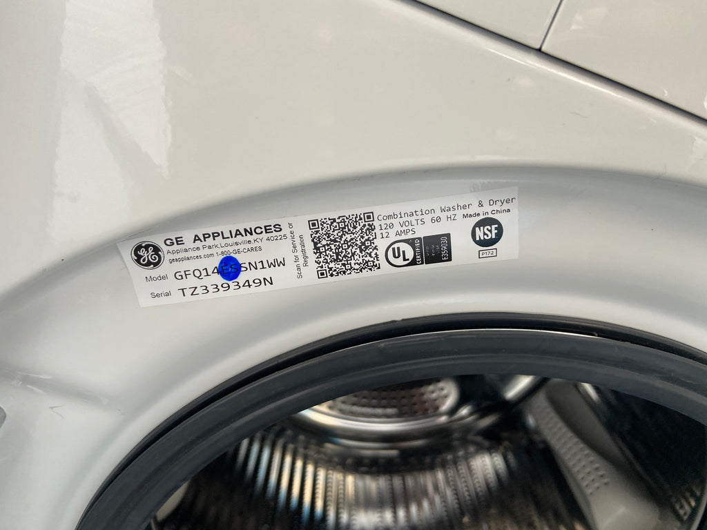 White 24” GE GFQ14ESSN1WW Washer and Dryer Combo (Refurbished)