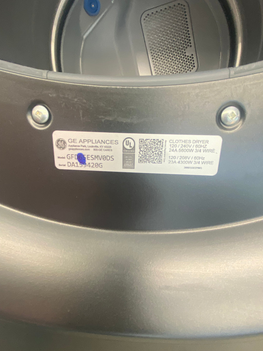 27” GE Stackable washer and dryer Large Capacity "New-Open Box"