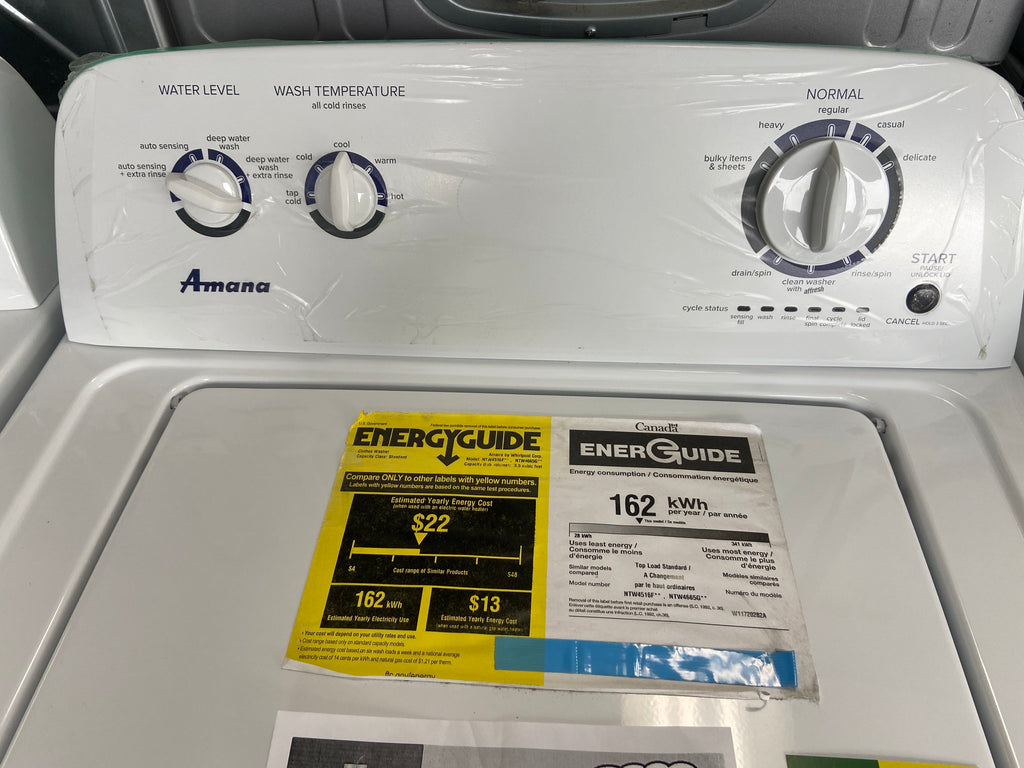 Amana NTW4516FW4 Top Load Washer, 700 RPM Washer Spin Speed, 8 Wash Cycles, 5 Temperature Settings, White colour