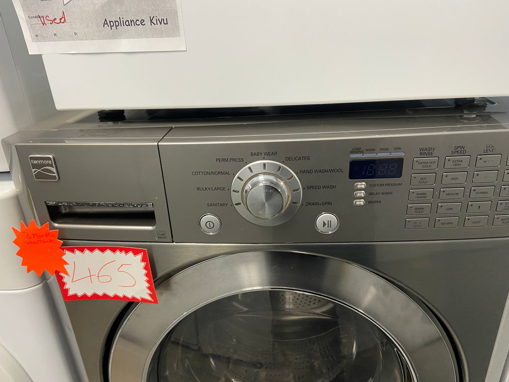 Grey 27” Width Kenmore Front Load Washer "Refurbished"