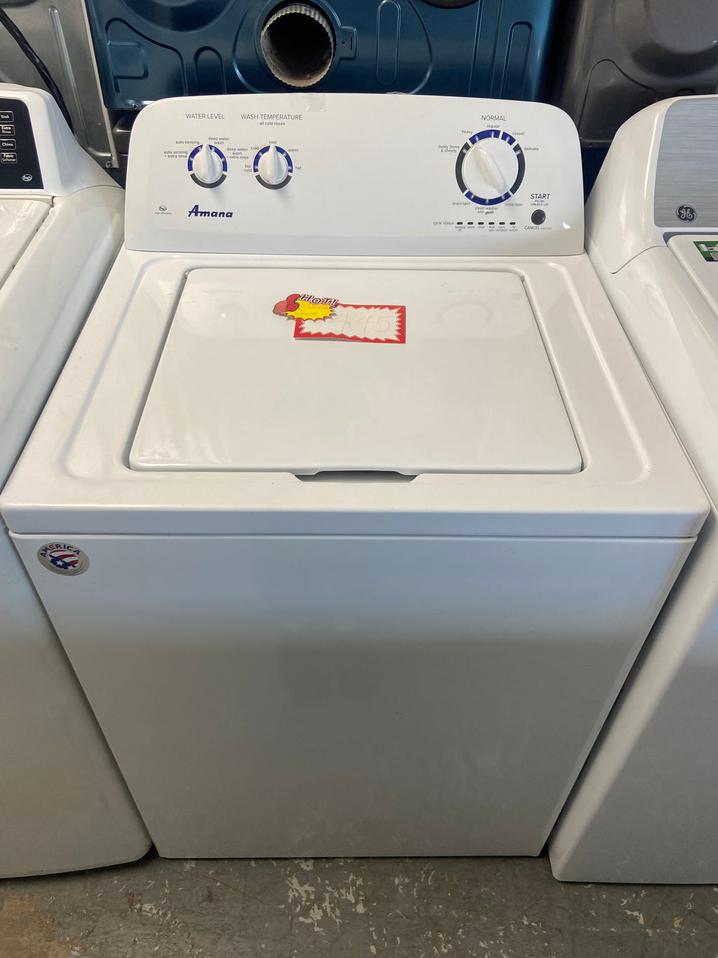 White 27” Amana NTW4516FW2 Top Load Washer(Used)
