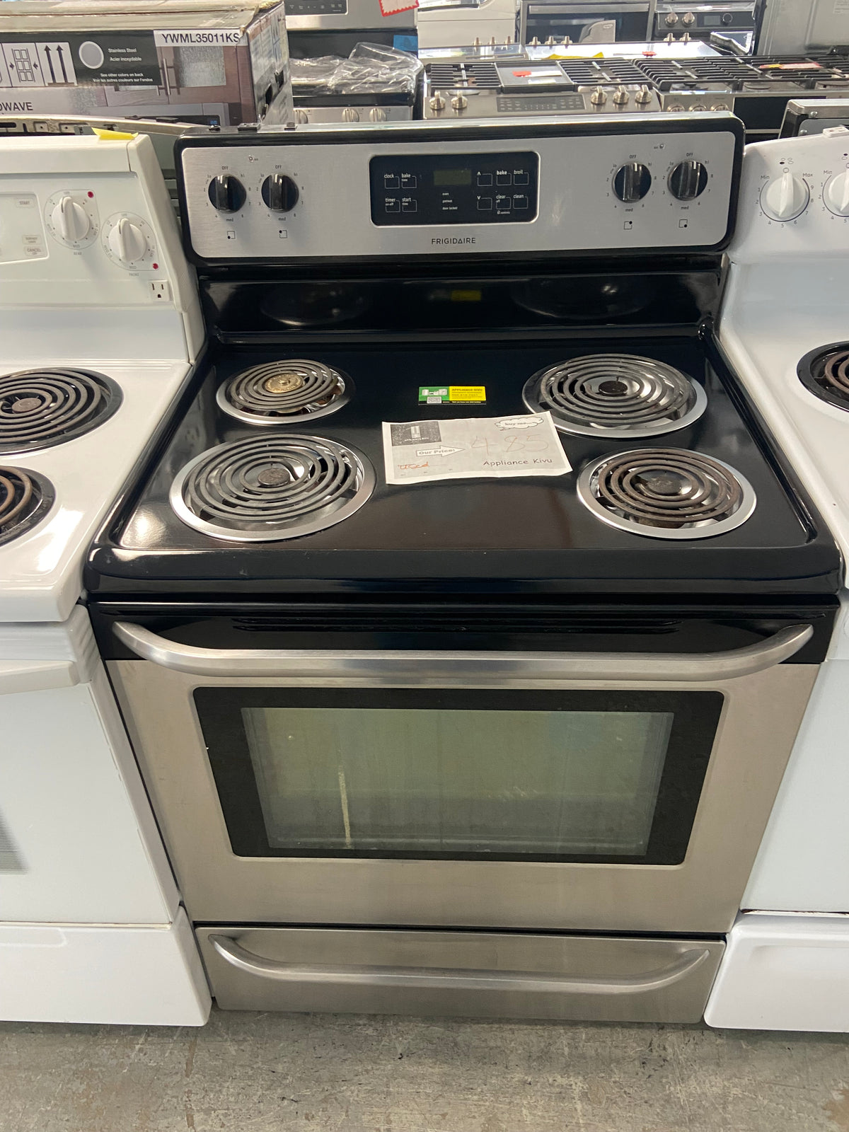 Black 30” Frigidaire CFEF3046LSH Coil Top Stove (Refurbished)