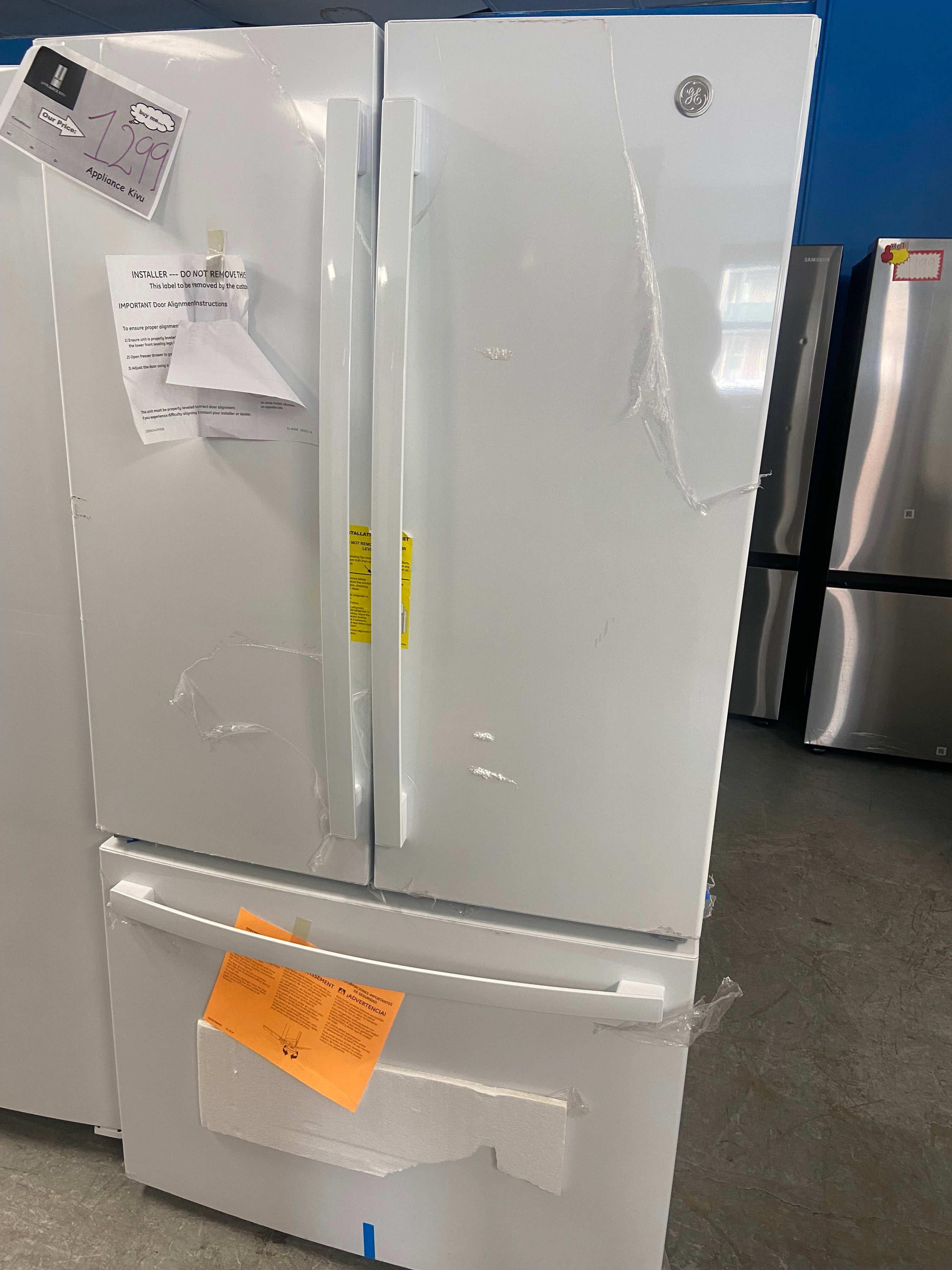 White Brand New GE fridge