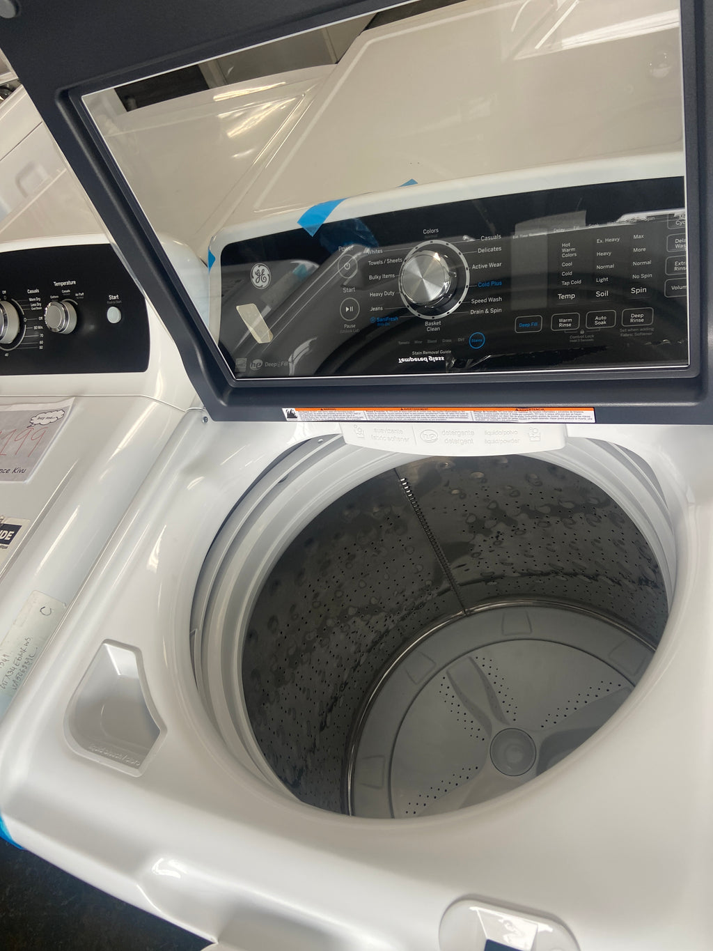 GE washer and dryer set, GTW681BMR0WS Washer and GTX34EBMR0WS Dryer, side by side set up, “Open Box”, 6 Months Warranty