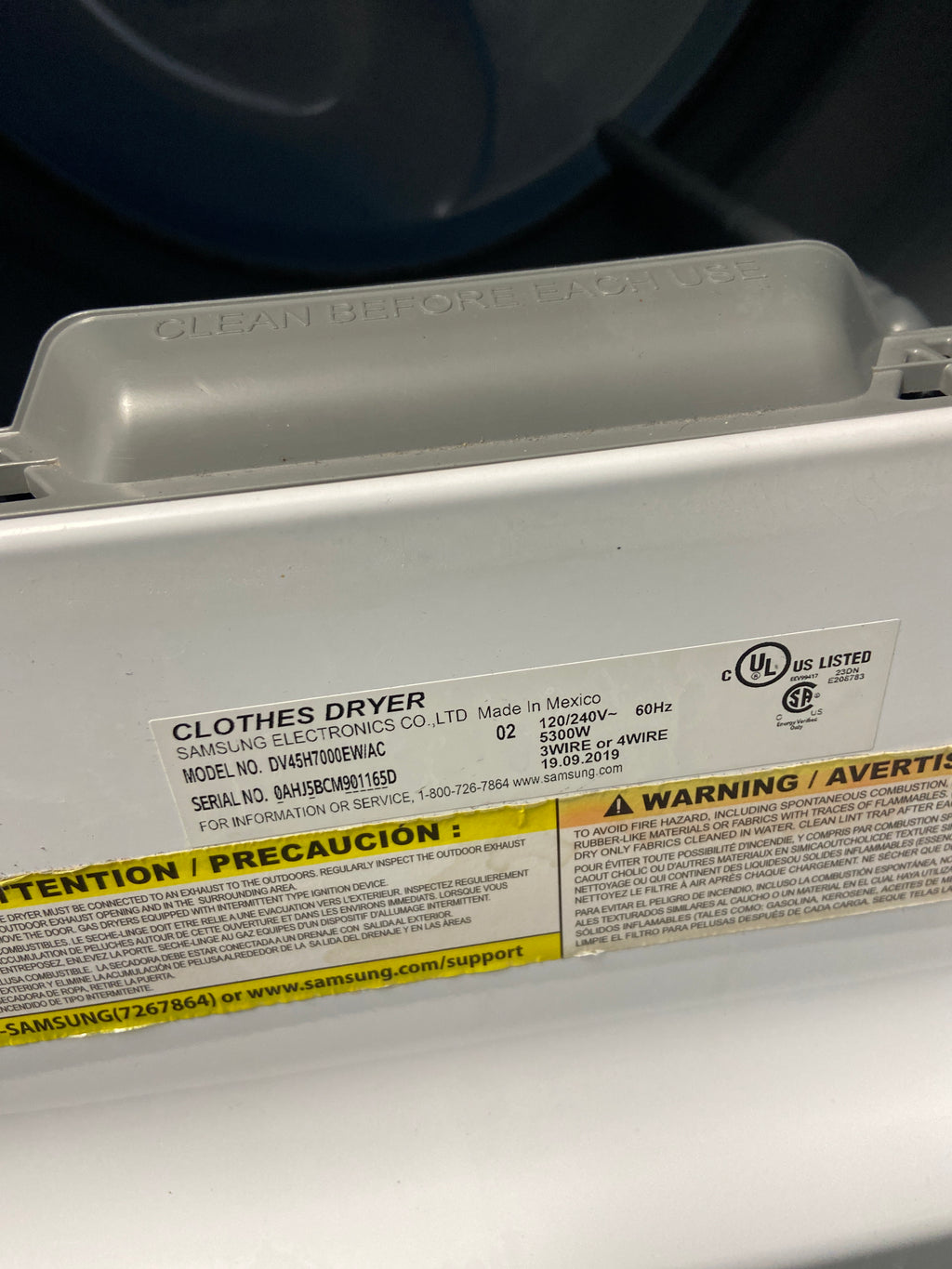27 inch Large Capacity Samsung Washer WA422PRHDWR and Dryer D45H7000EW side by side set "refurbished"