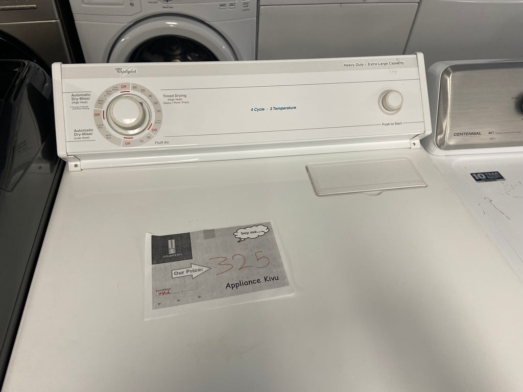 White 27” Whirlpool YLER4634EQ2 Dryer (Refurbished)