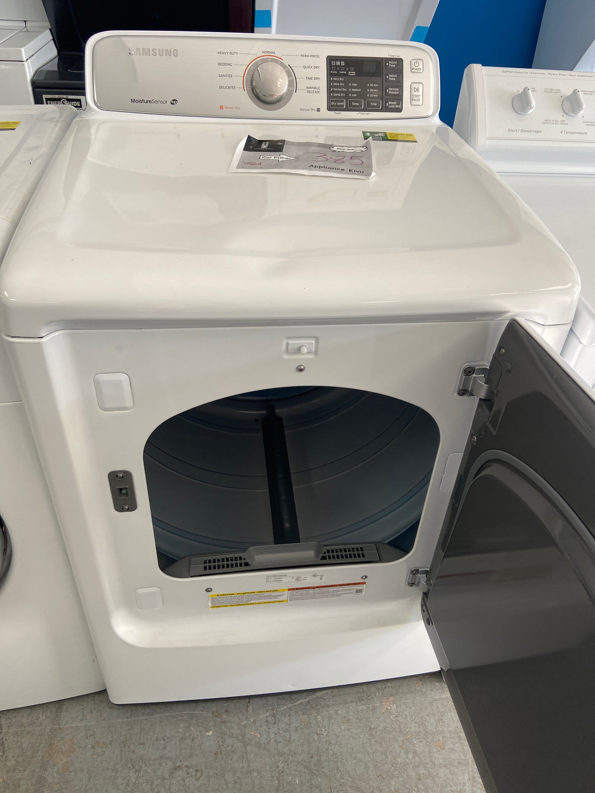 Samsung white dryer, sensor dry, manual dry, “Refurbished”, 3 Months Warranty.