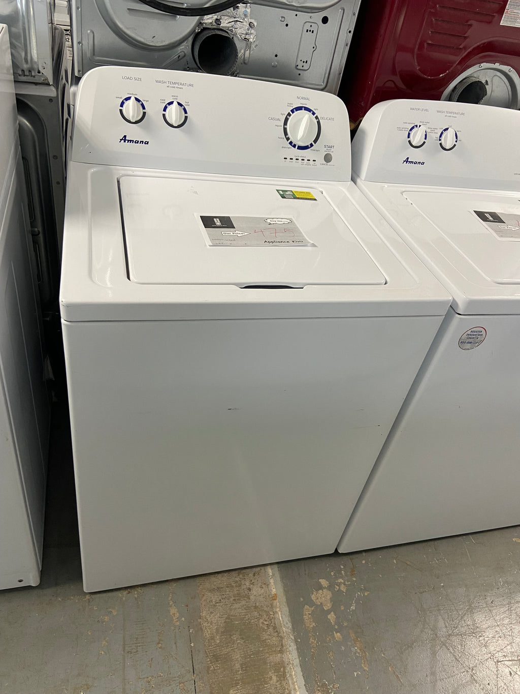 Amana NTW4600YQ1 Top Load Washer, 700 RPM Washer Spin Speed, 9 Wash Cycles, 3 Temperature Settings, White colour