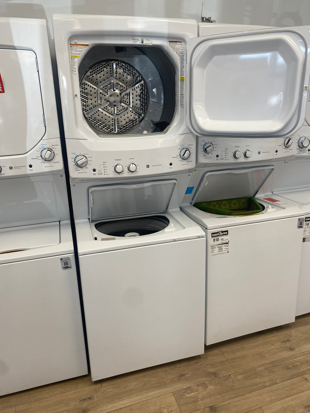 White GE 27” Laundry Center