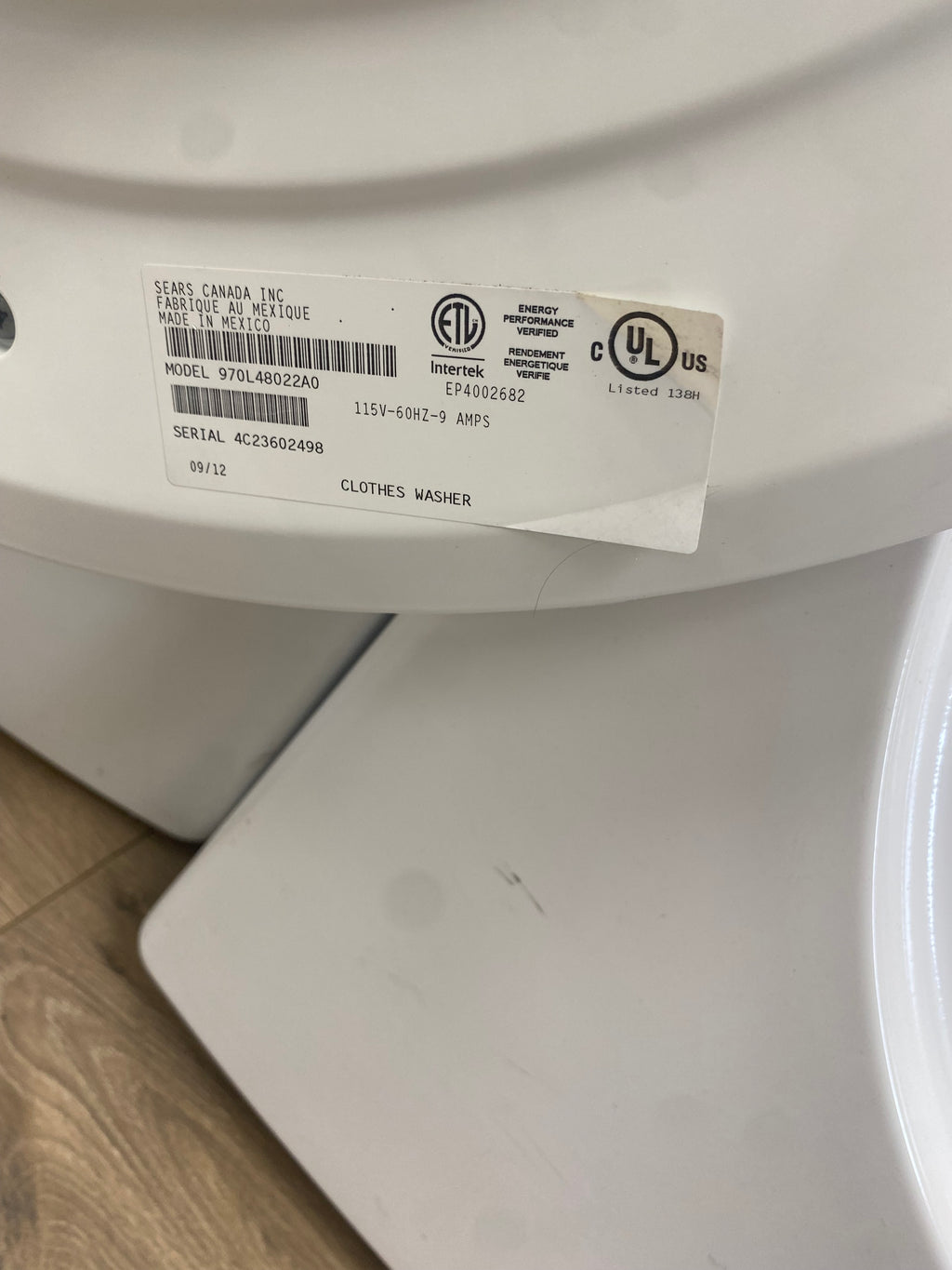 Kenmore Washer
