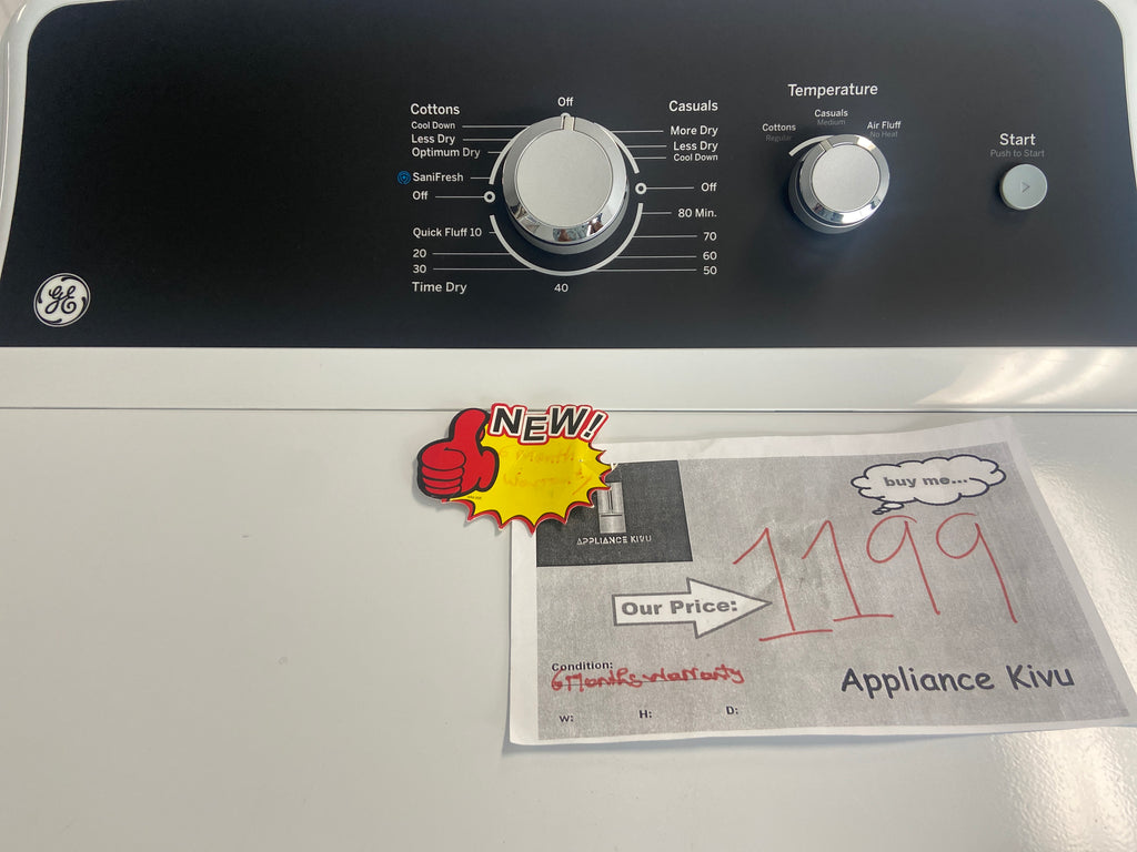 GE washer and dryer set, GTW681BMR0WS Washer and GTX34EBMR0WS Dryer, side by side set up, “Open Box”, 6 Months Warranty