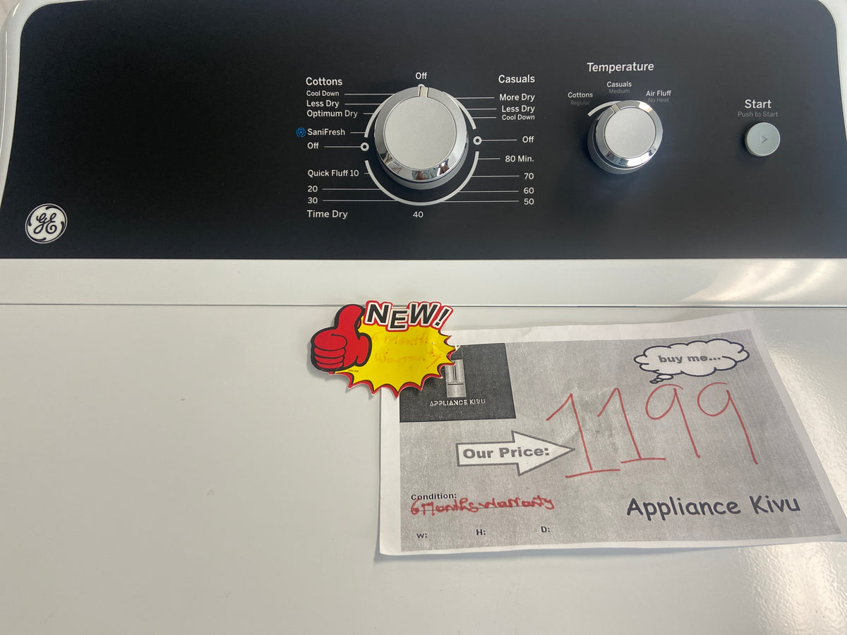 GE washer and dryer set, GTW681BMR0WS Washer and GTX34EBMR0WS Dryer, side by side set up, “Open Box”, 6 Months Warranty
