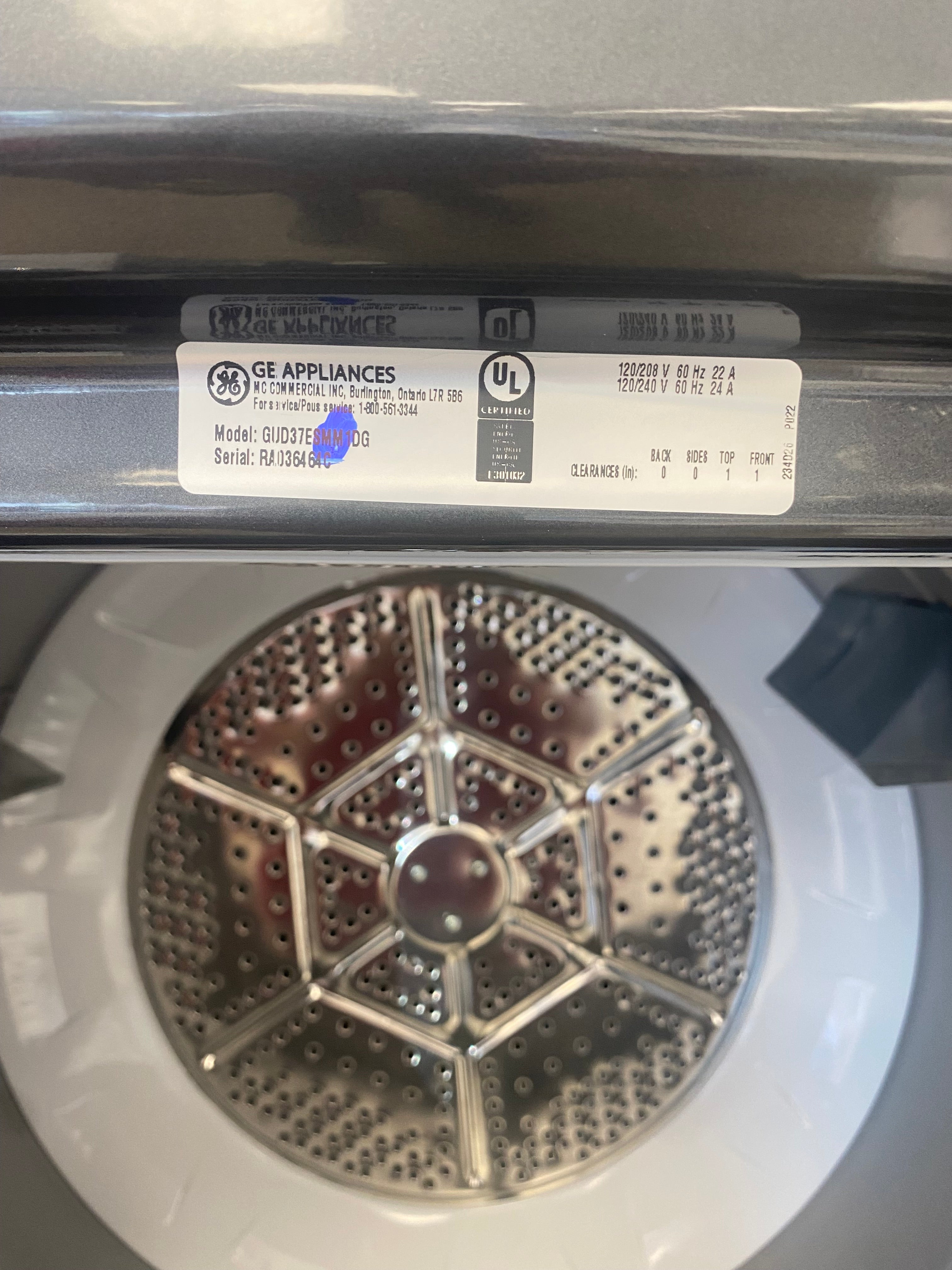 27” GE Black laundry Center "Open Box"