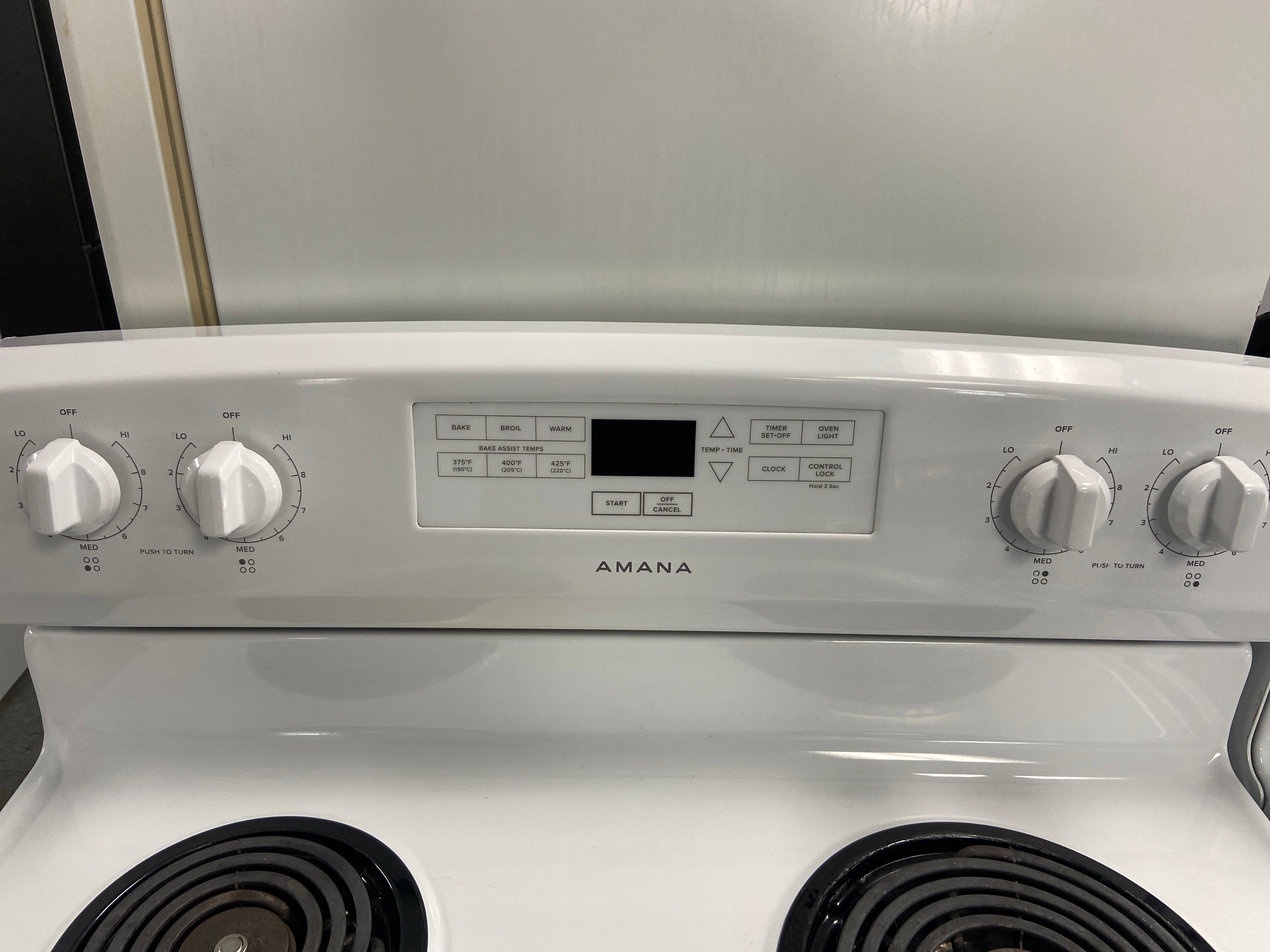 Amana 30" Electric Freestanding Coil Top Range White - YACR4303MFW5