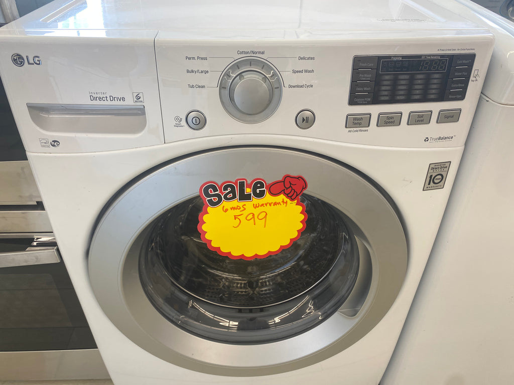 27” LG front load washer, White "Refurbished"