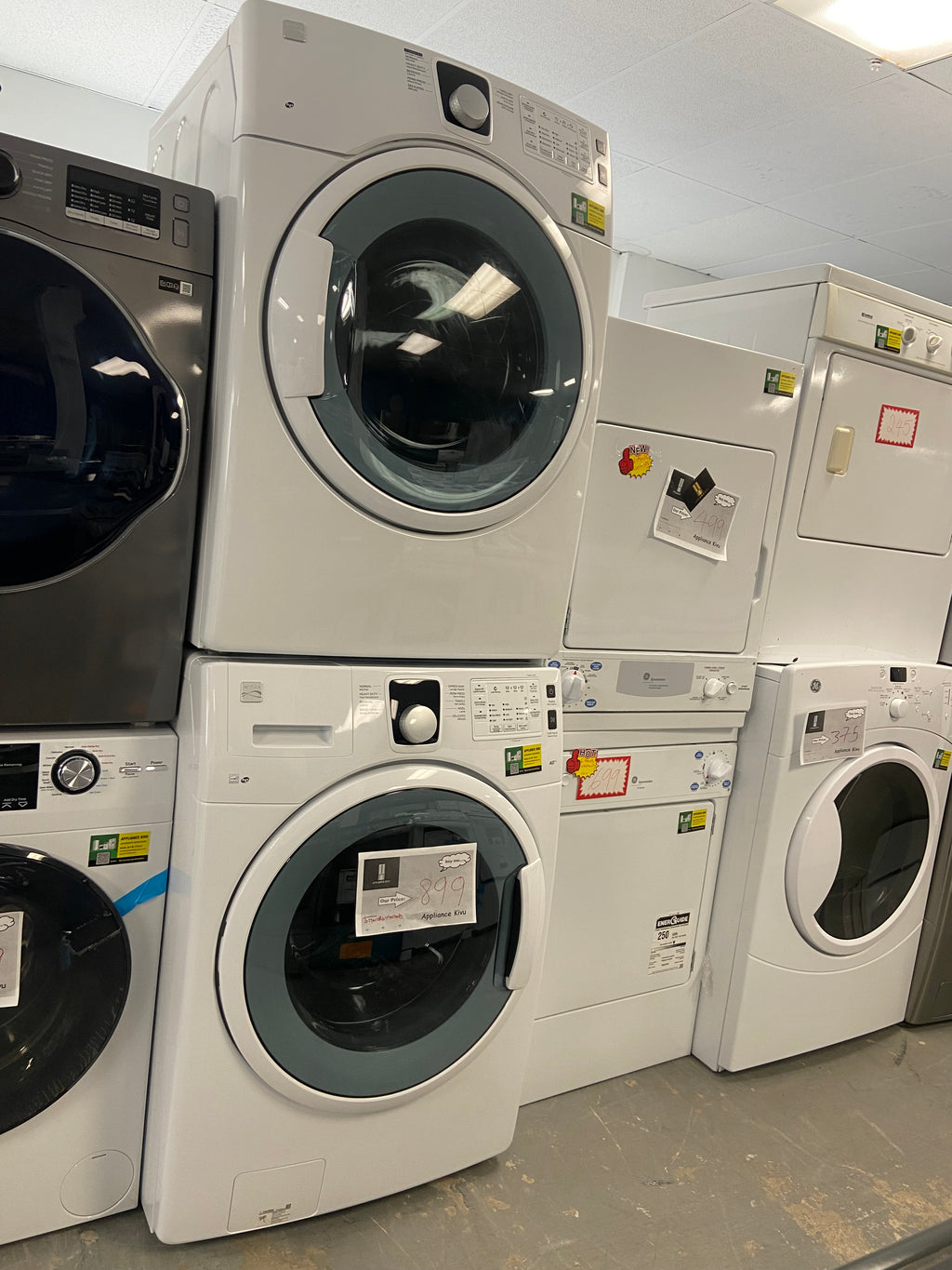 White Kenmore Washer and Dryer Set with warranty