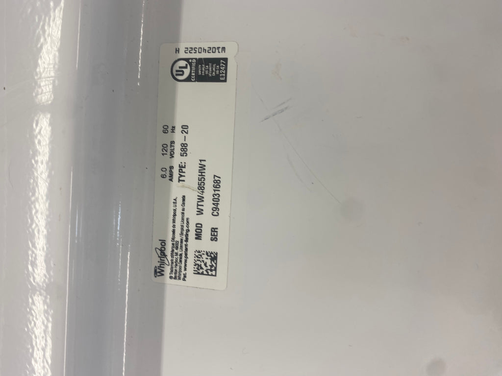 27” Whirlpool Top Load Washer, White, "Used"