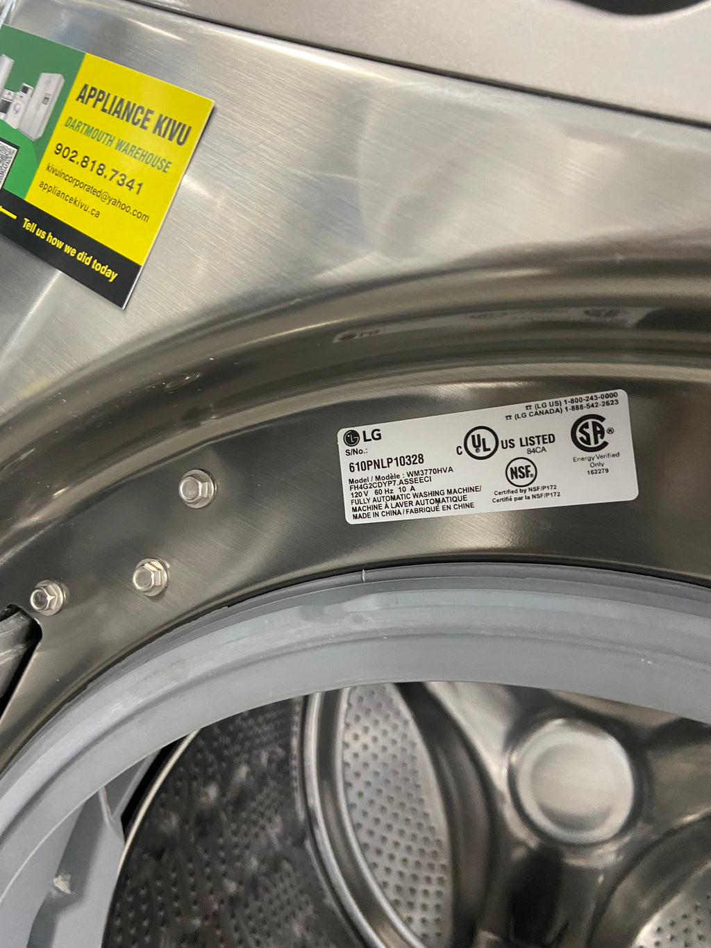 LG WM3770HVA Front Load Washer, 1,300 RPM Washer Spin Speed, 10 Wash Cycles, 5 Temperature Settings, Steam Clean, Graphite Steel colour