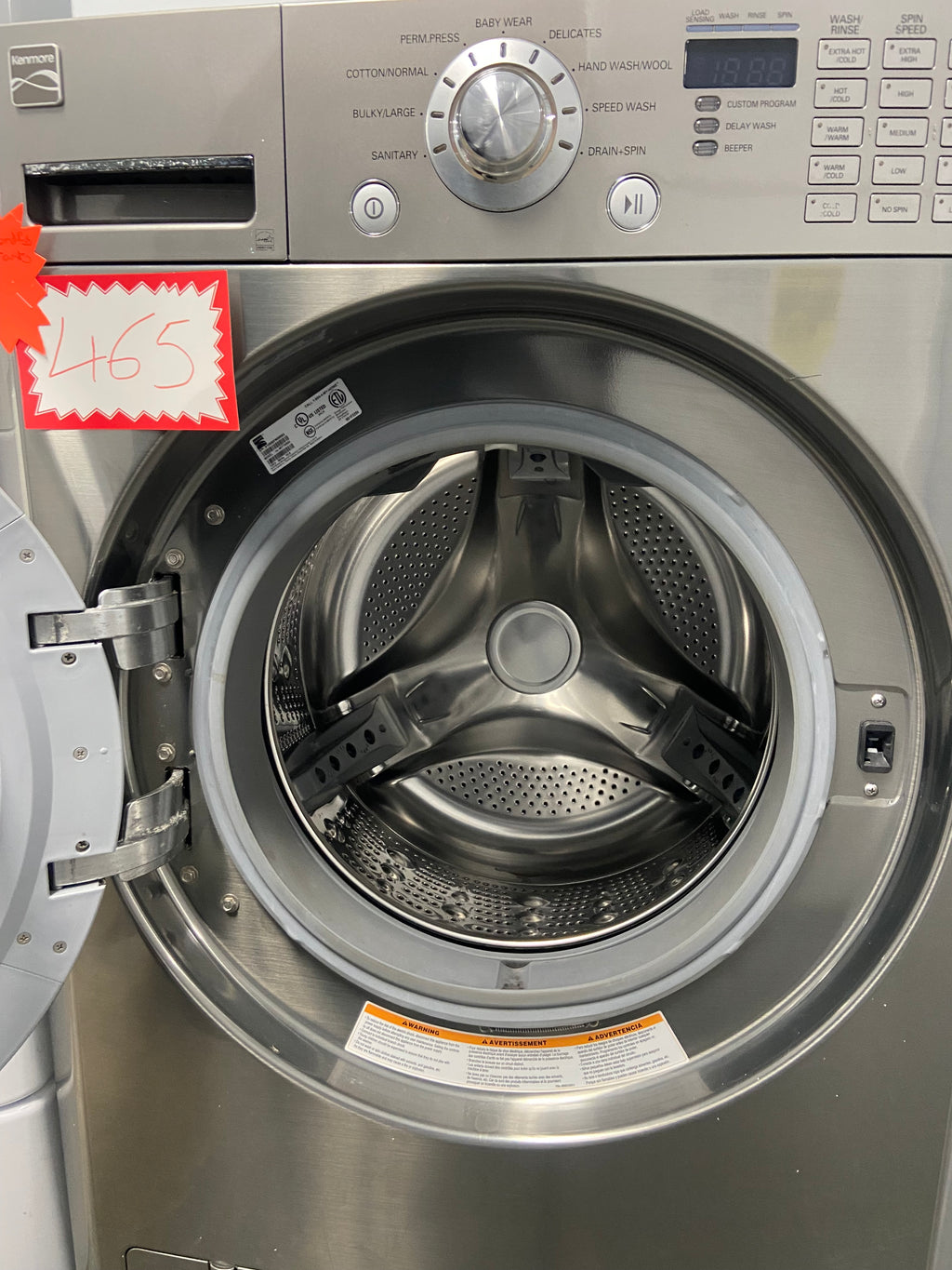 Grey 27” Width Kenmore Front Load Washer "Refurbished"