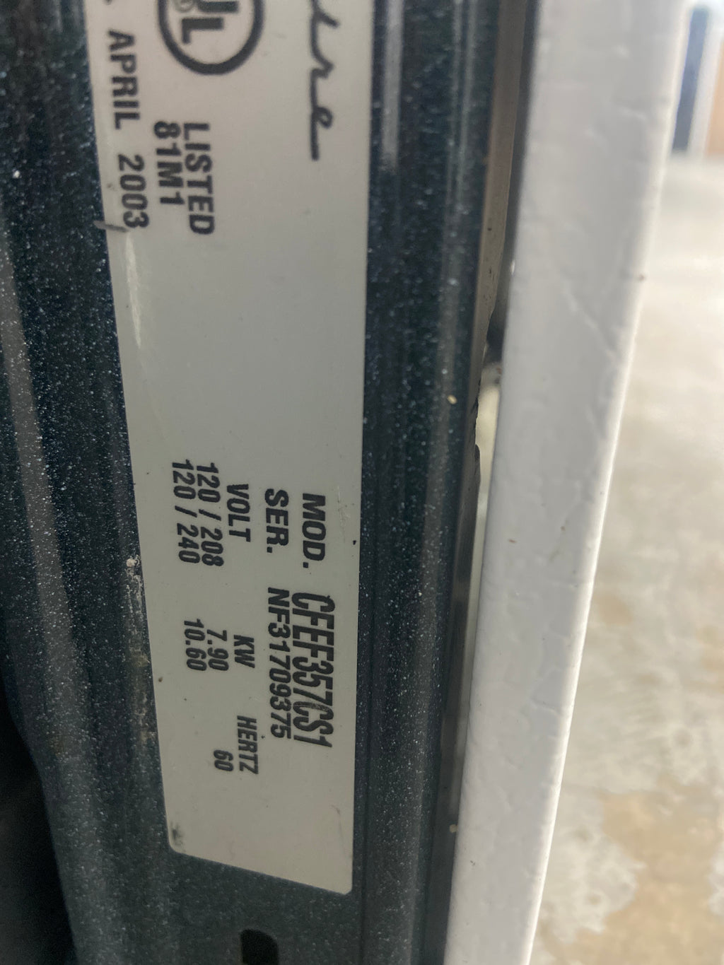 Frigidaire coil top stove, CFEF357CS1,  “Refurbished”, 3 Months Warranty
